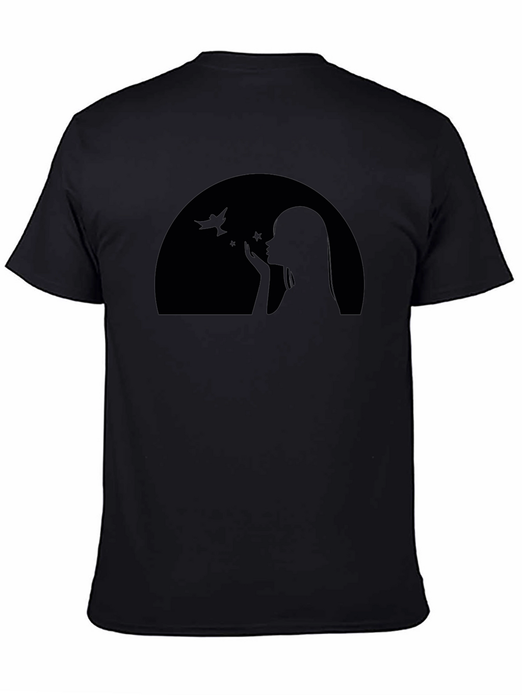 Black Graphic T-Shirt - Silhouette Design