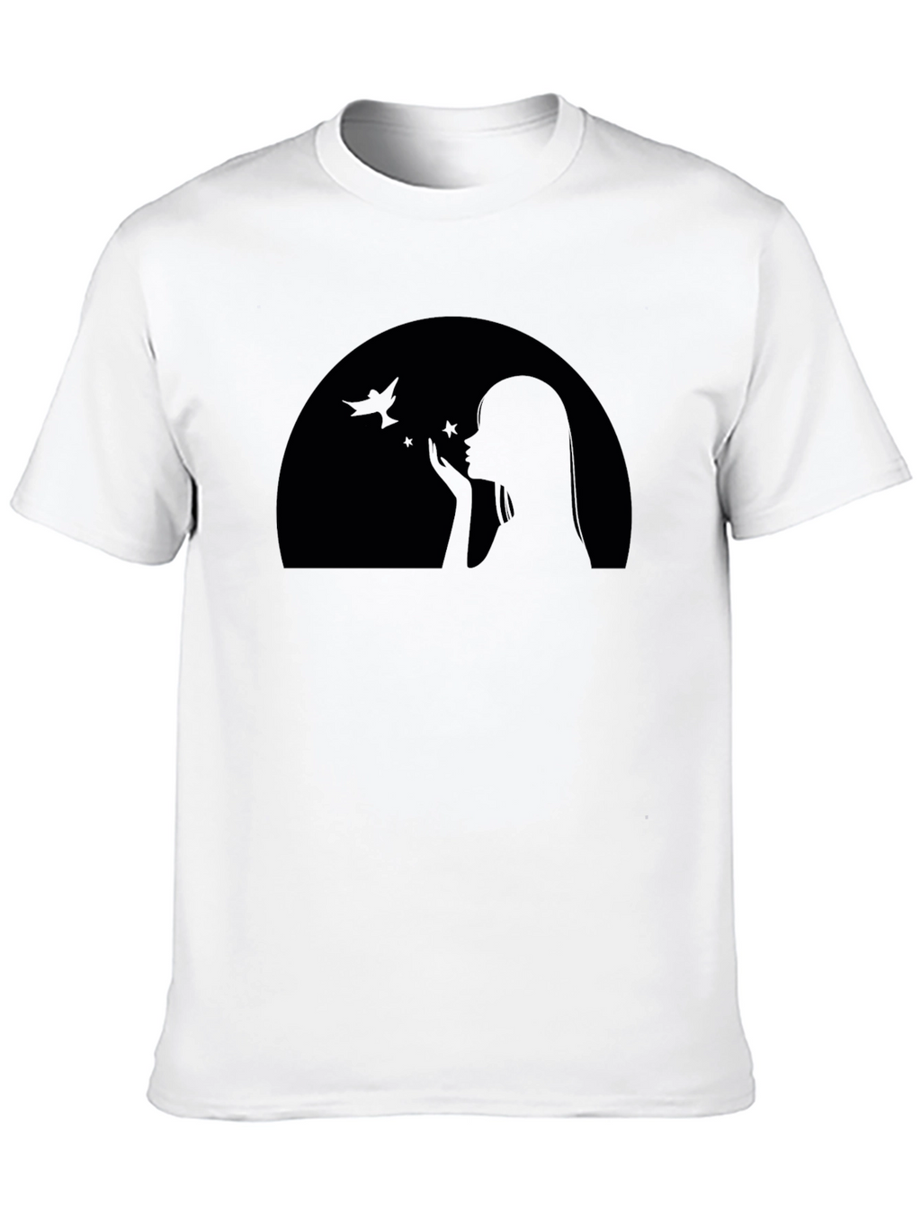 Black Graphic T-Shirt - Silhouette Design