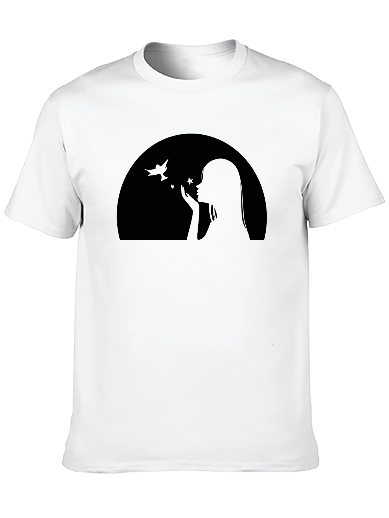 Black Graphic T-Shirt - Silhouette Design