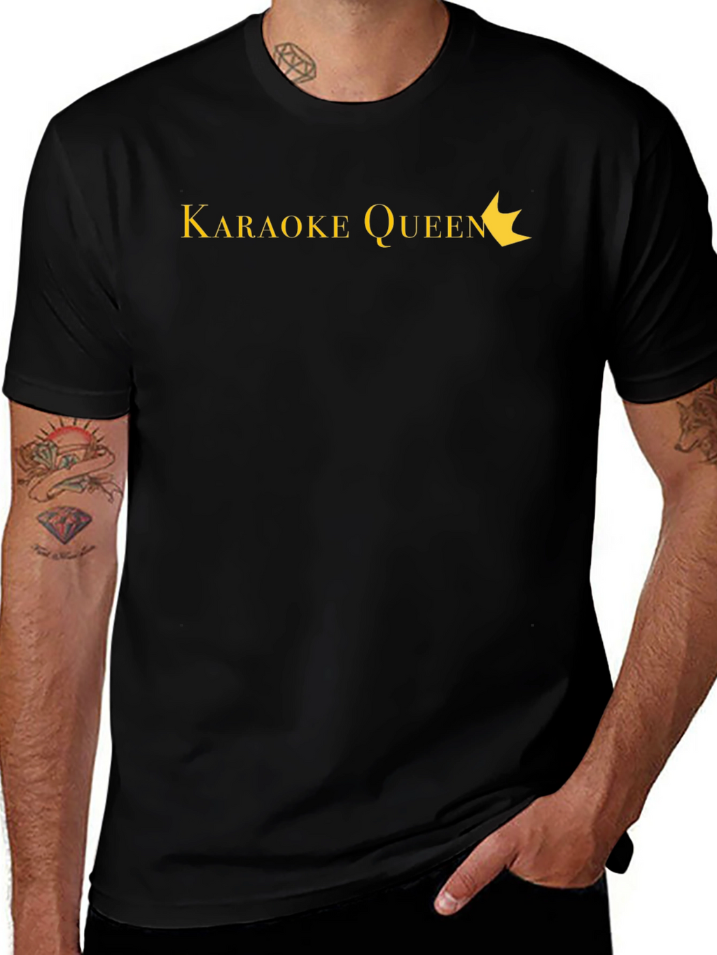 Karaoke Queen Black T-Shirt - Sing Your Heart Out!
