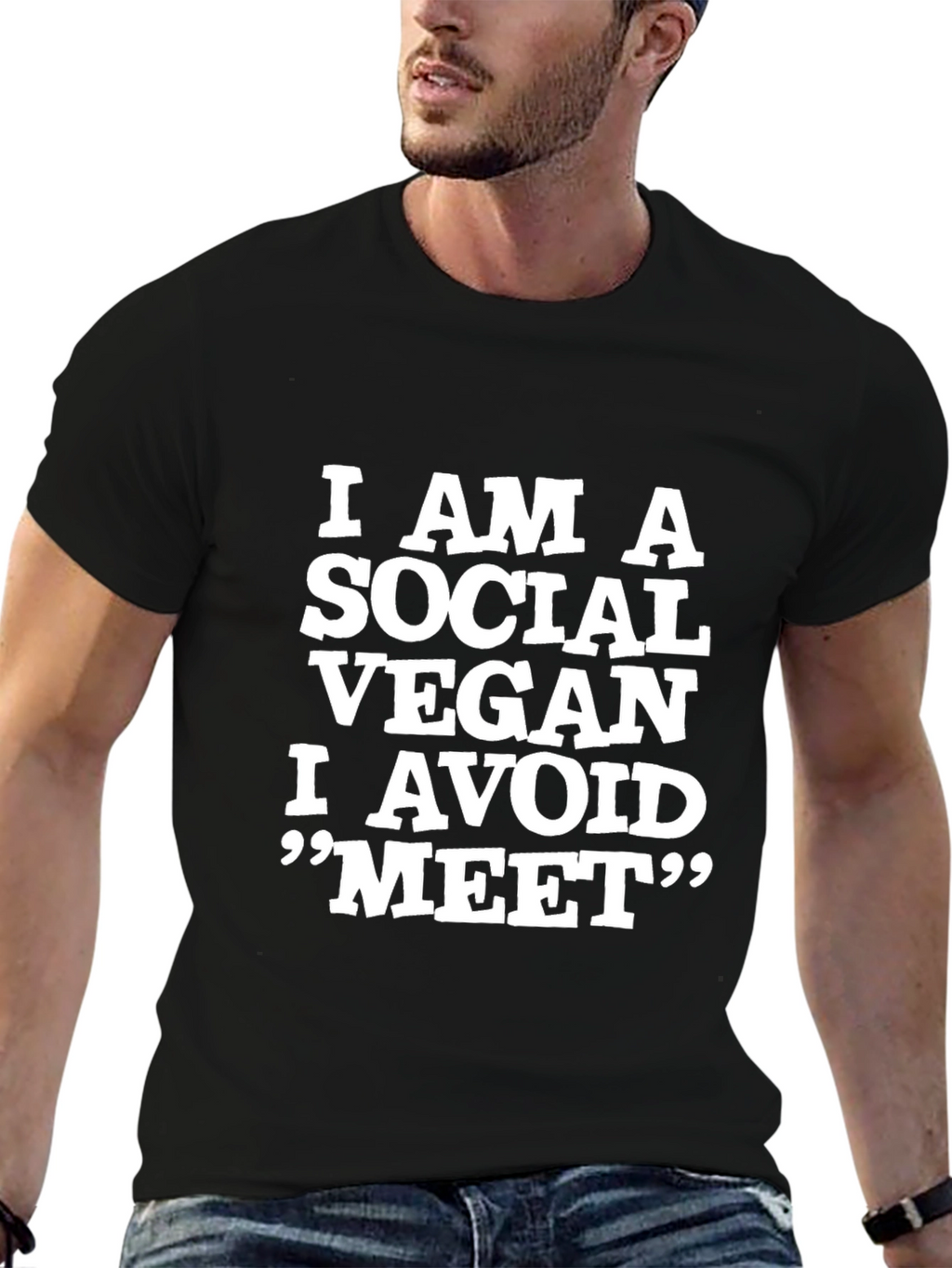 Social Vegan T-Shirt - Funny Vegan Lifestyle Tee