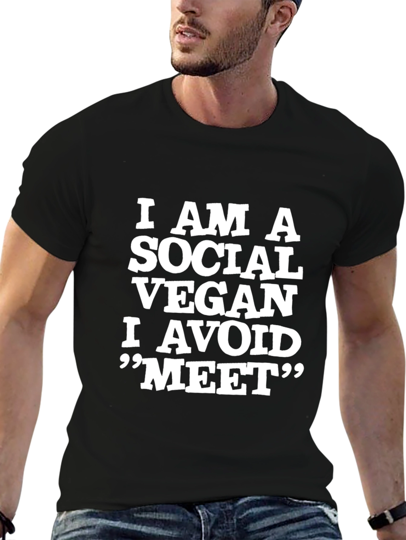 Social Vegan T-Shirt - Funny Vegan Lifestyle Tee