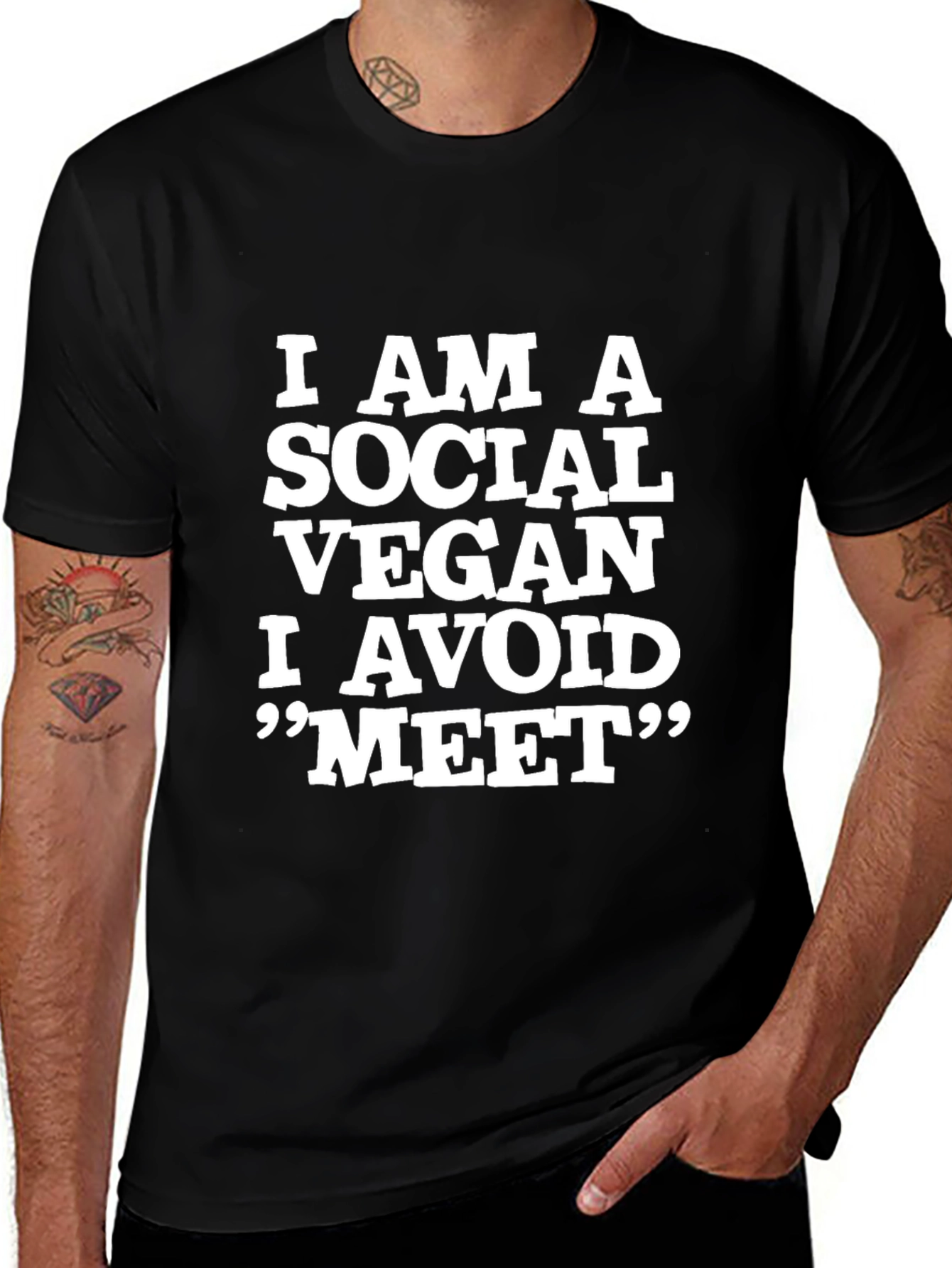 Social Vegan T-Shirt - Funny Vegan Lifestyle Tee