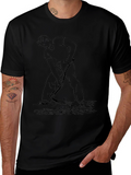 Mens Black Graphic Tee - Farmer Design