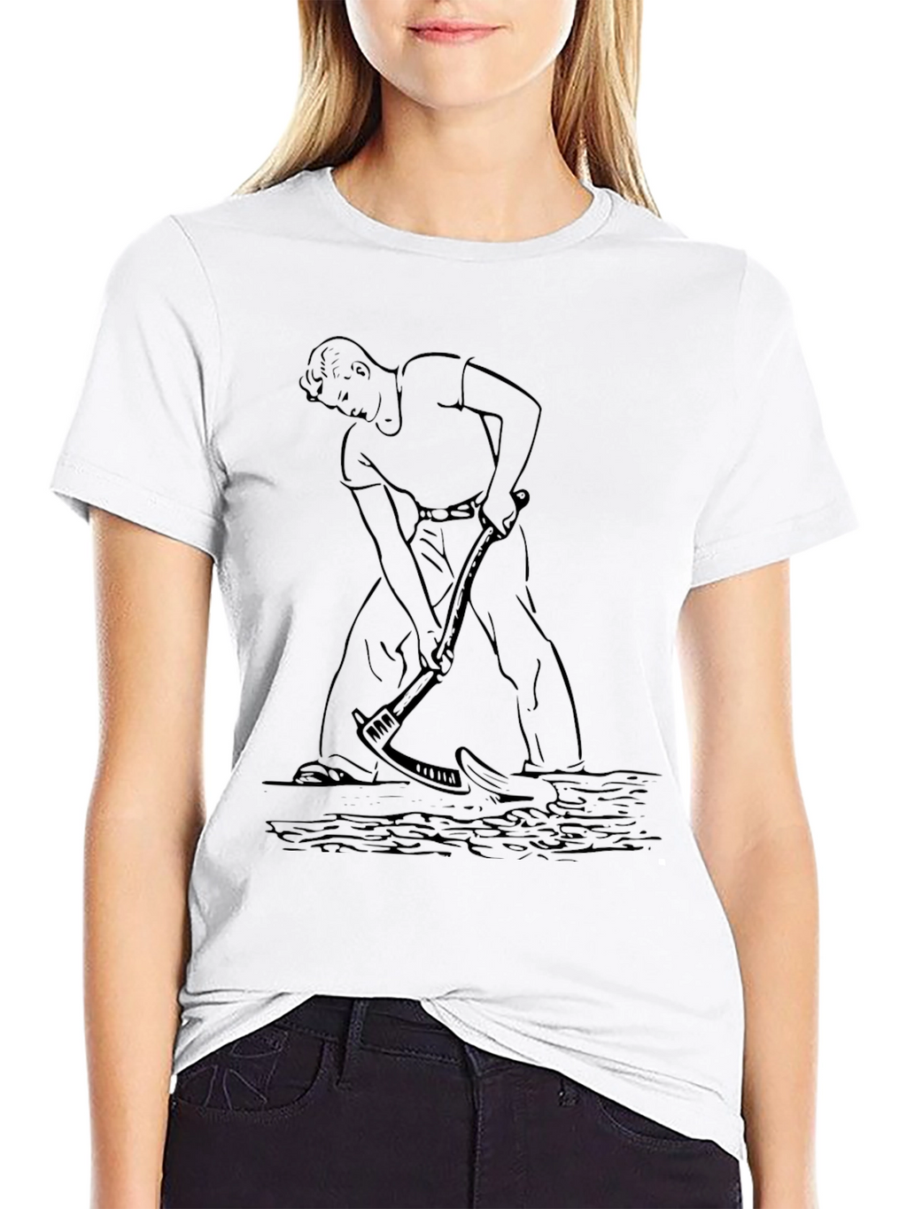 Mens Black Graphic Tee - Farmer Design