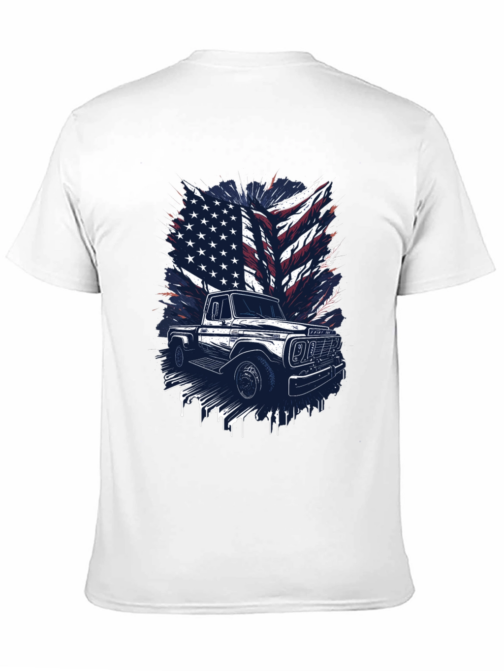 American Flag Truck Graphic T-Shirt