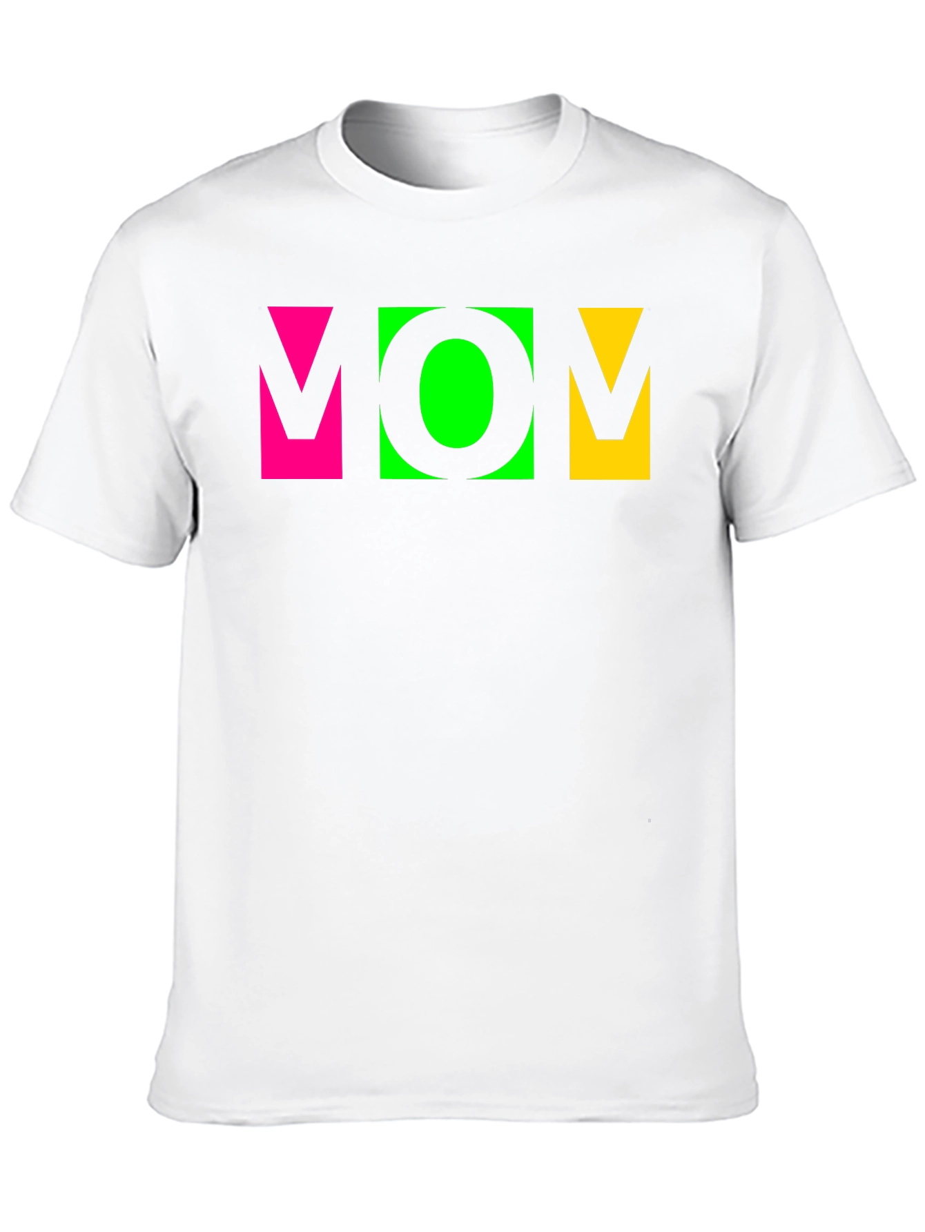 Vibrant MOM Graphic Tee - Stylish Crew Neck T-Shirt
