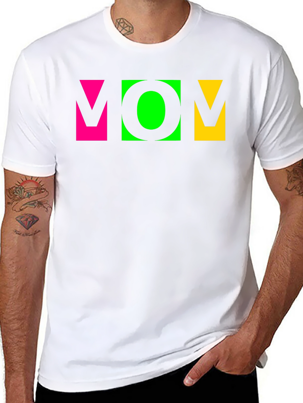 Vibrant MOM Graphic Tee - Stylish Crew Neck T-Shirt