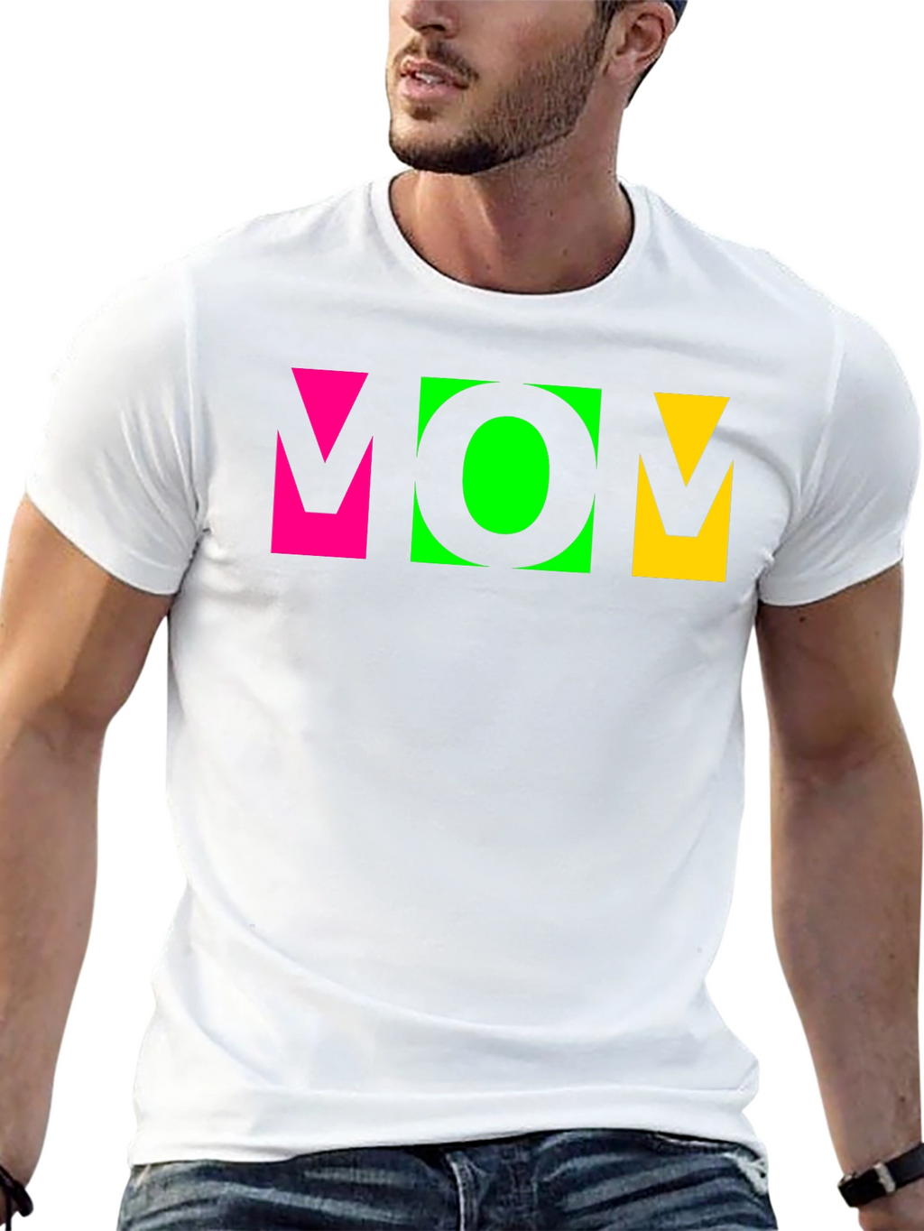 Vibrant MOM Graphic Tee - Stylish Crew Neck T-Shirt