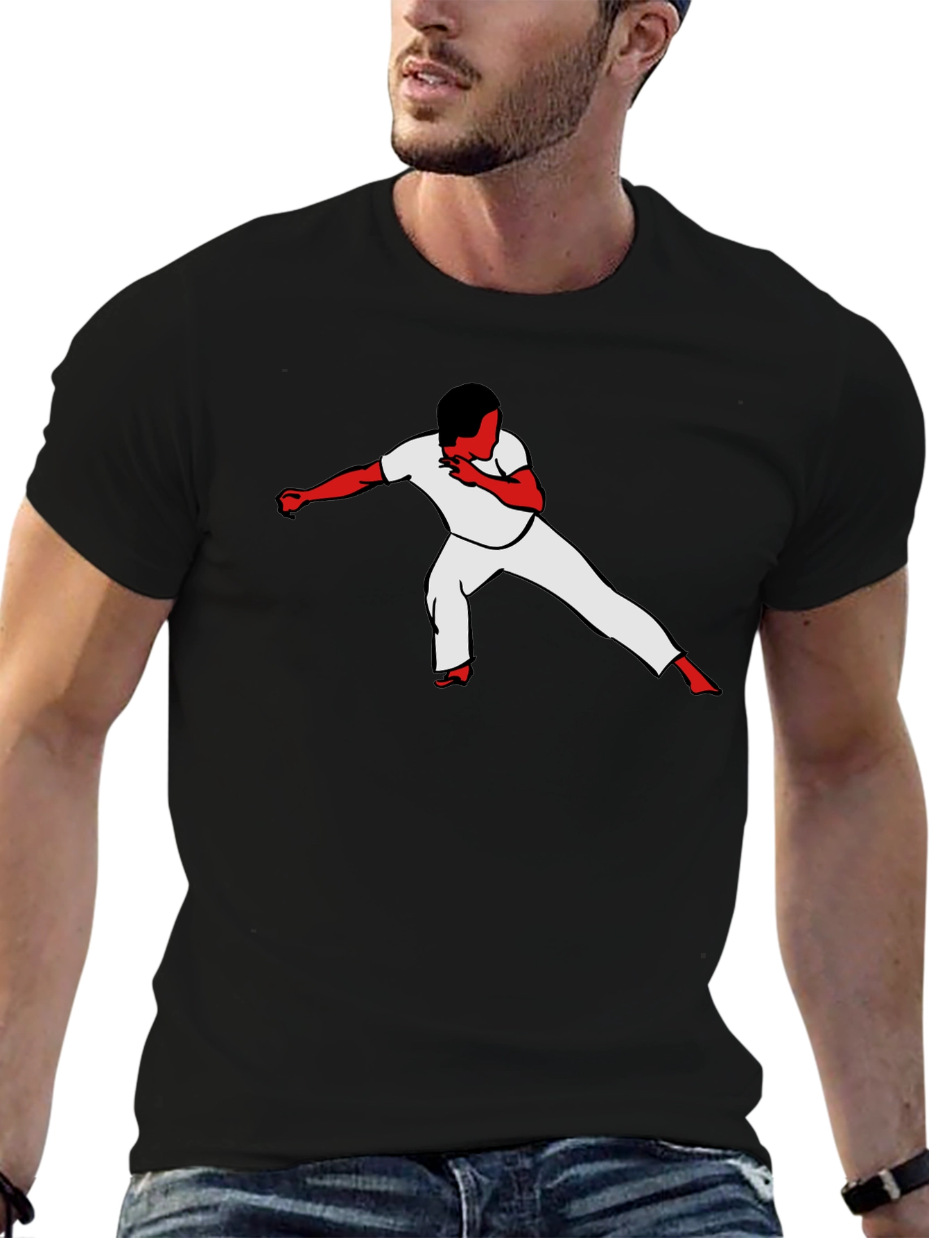 Capoeira Silhouette Black T-Shirt