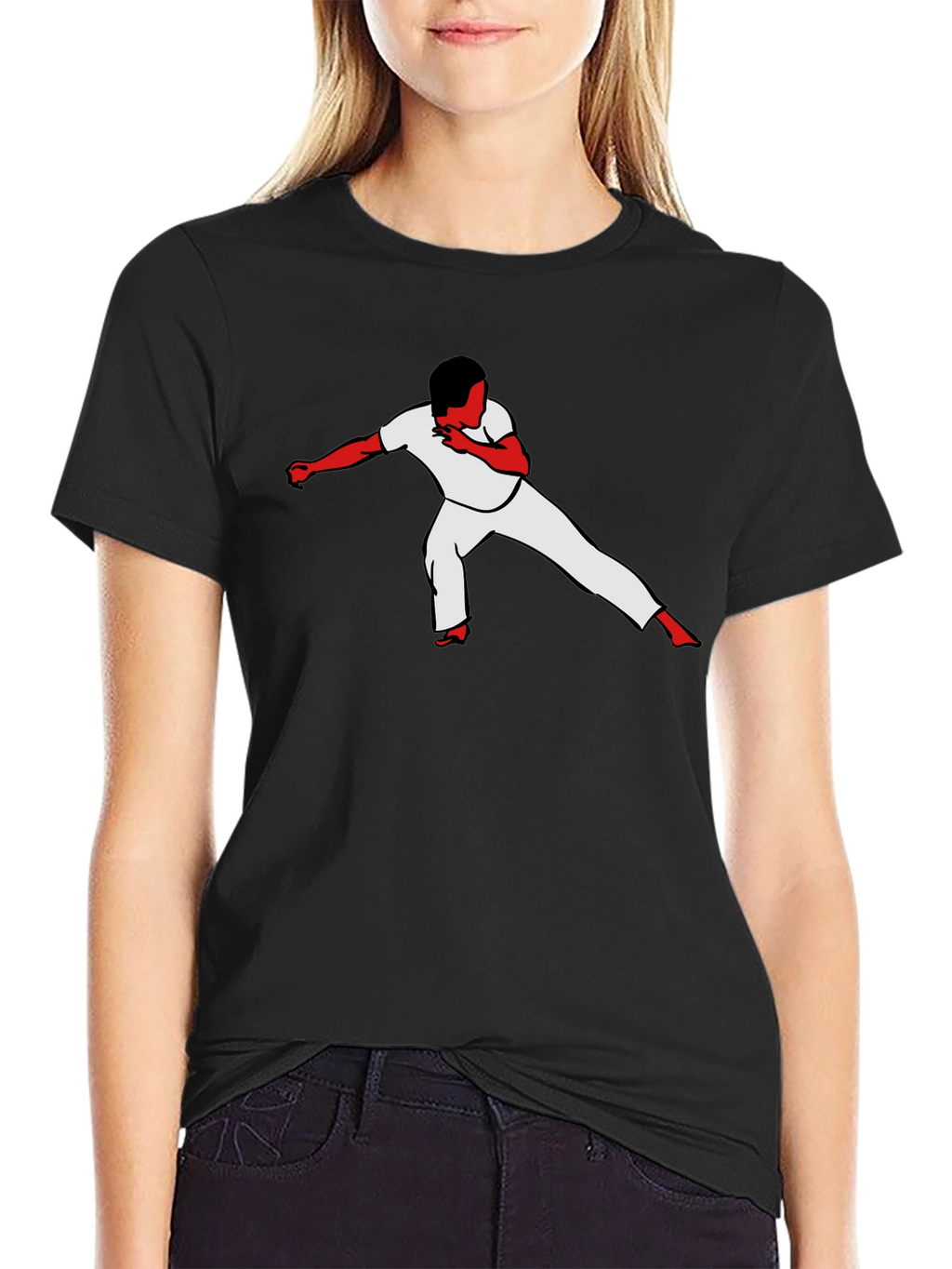 Capoeira Silhouette Black T-Shirt