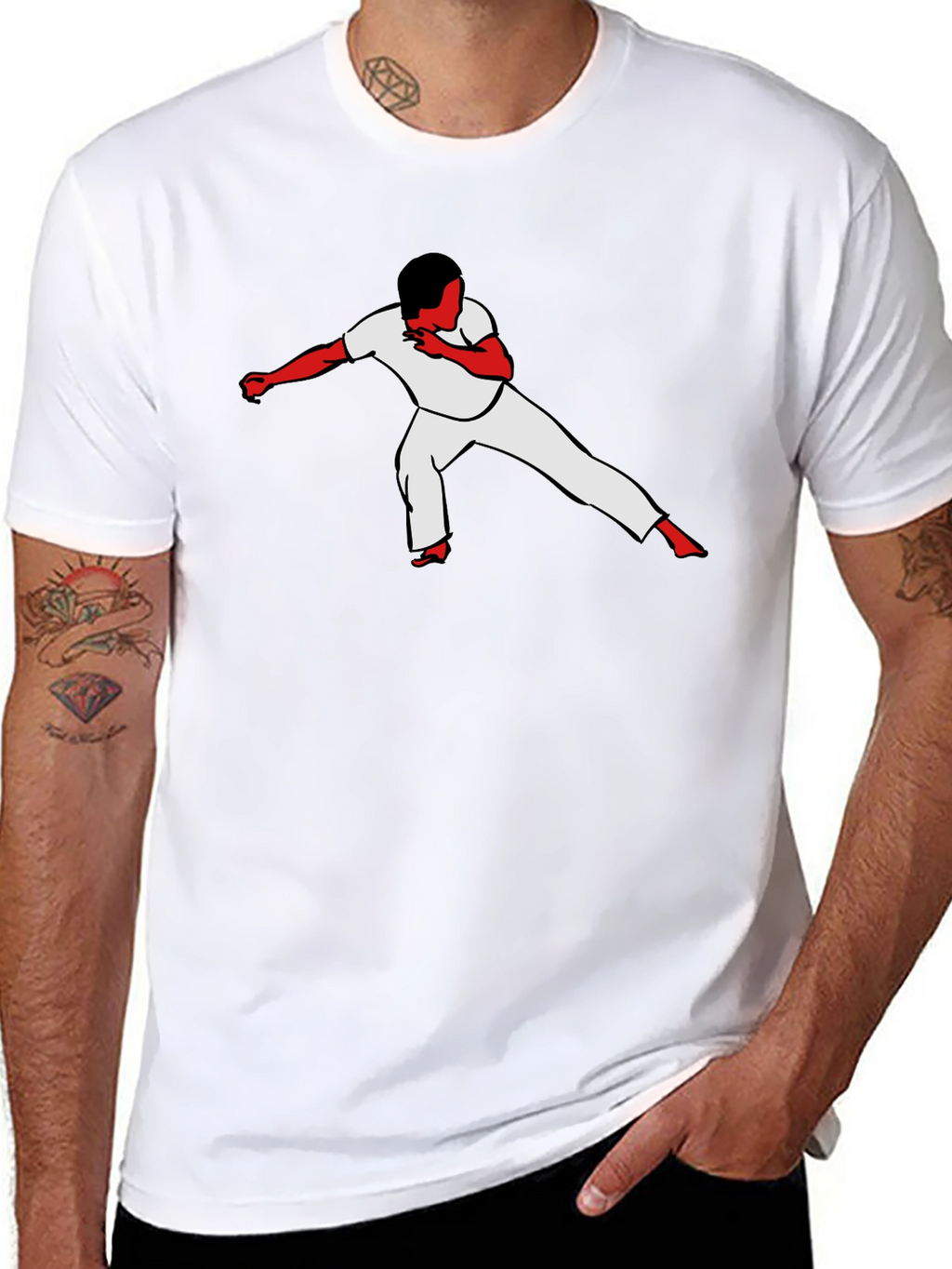 Capoeira Silhouette Black T-Shirt