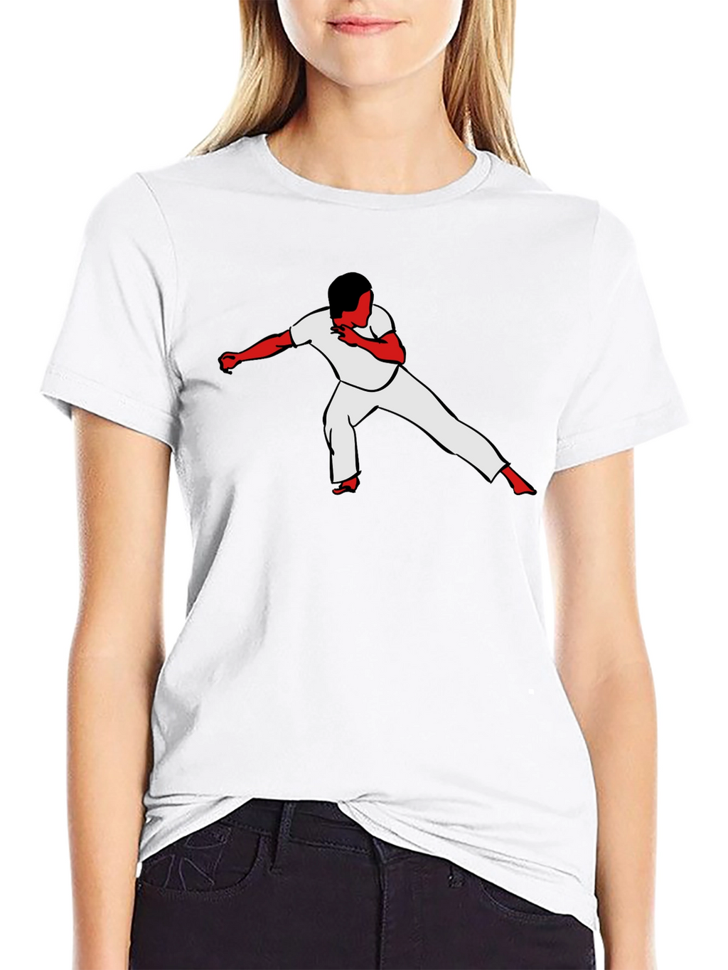 Capoeira Silhouette Black T-Shirt