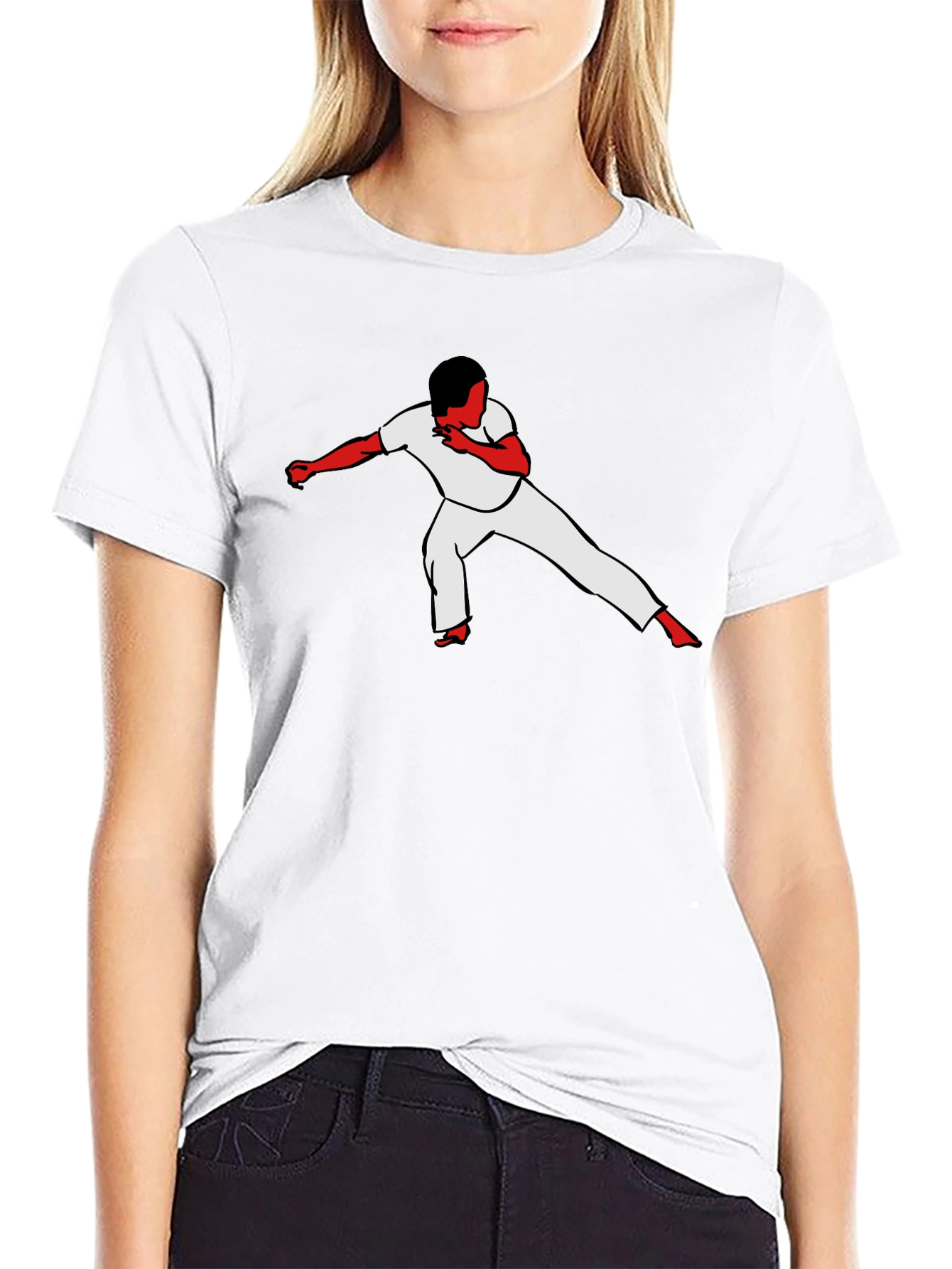 Capoeira Silhouette Black T-Shirt