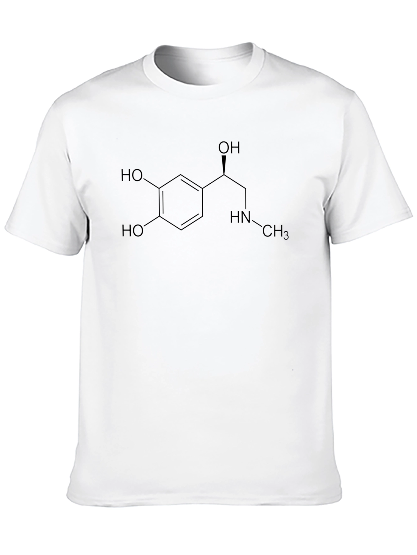 Science T-Shirt Dopamine Molecule Black