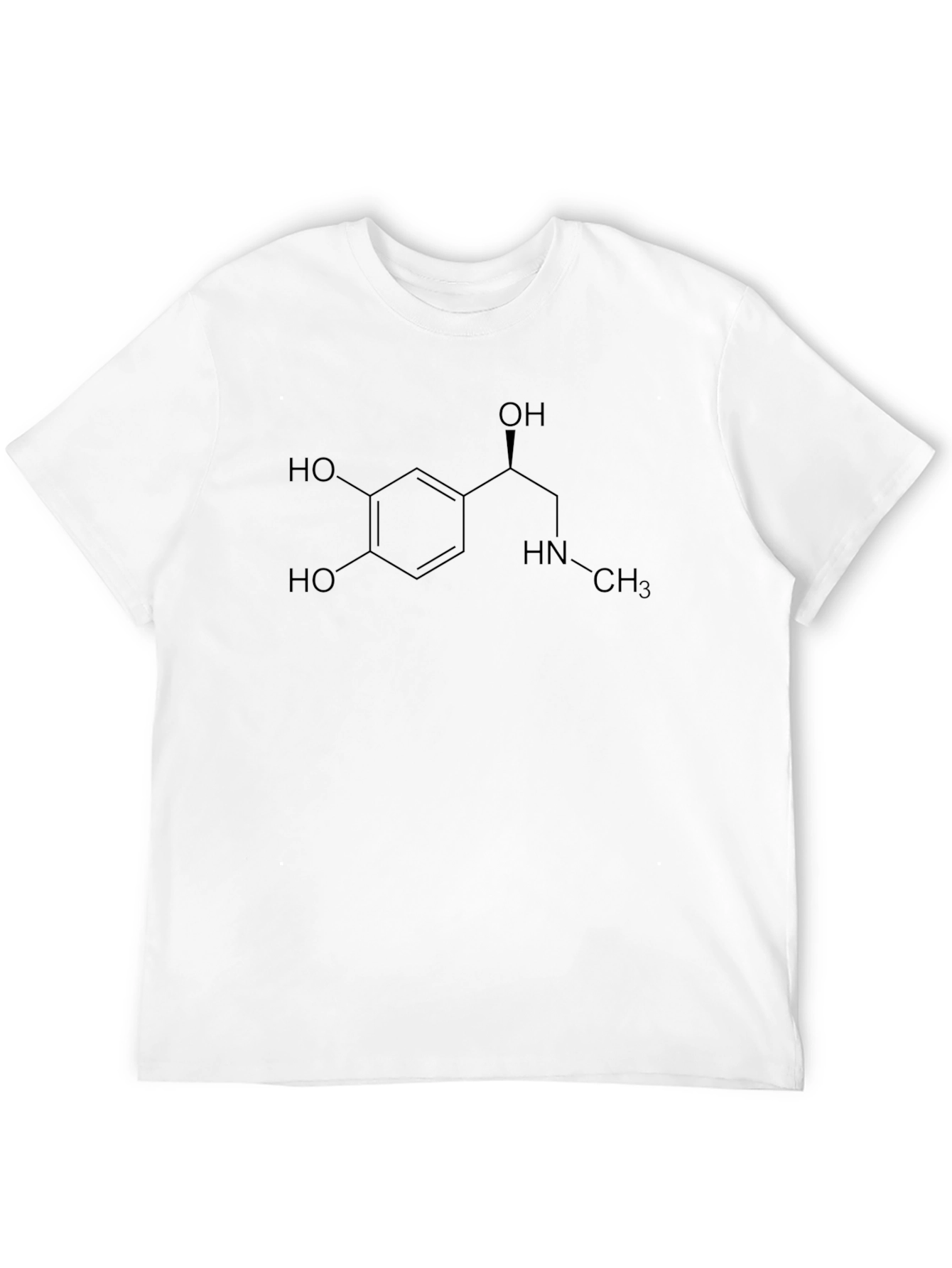 Science T-Shirt Dopamine Molecule Black