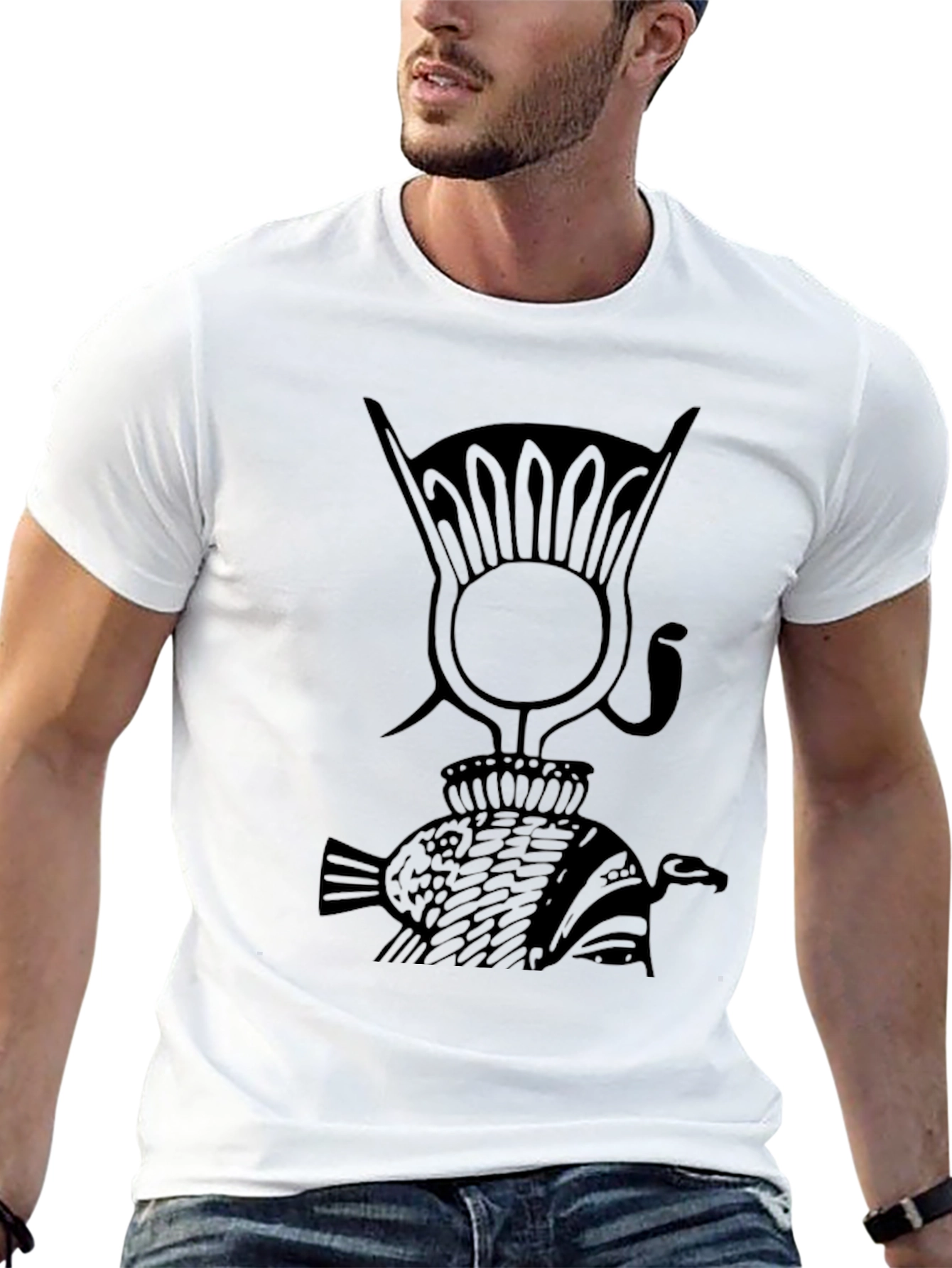 Egyptian Symbol Graphic Black T-Shirt