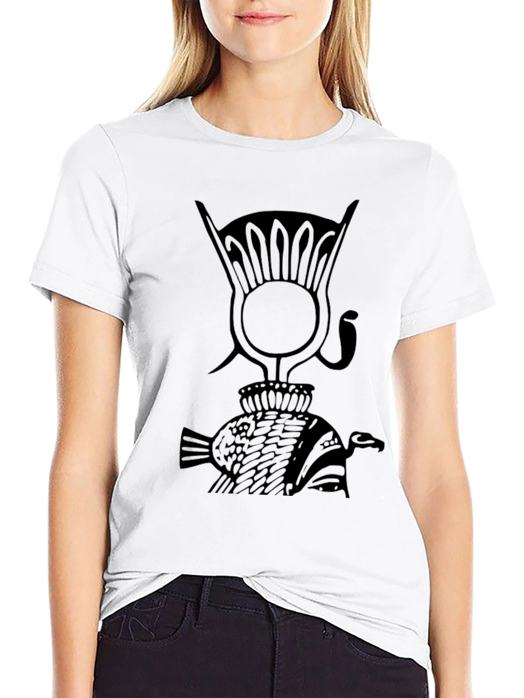 Egyptian Symbol Graphic Black T-Shirt