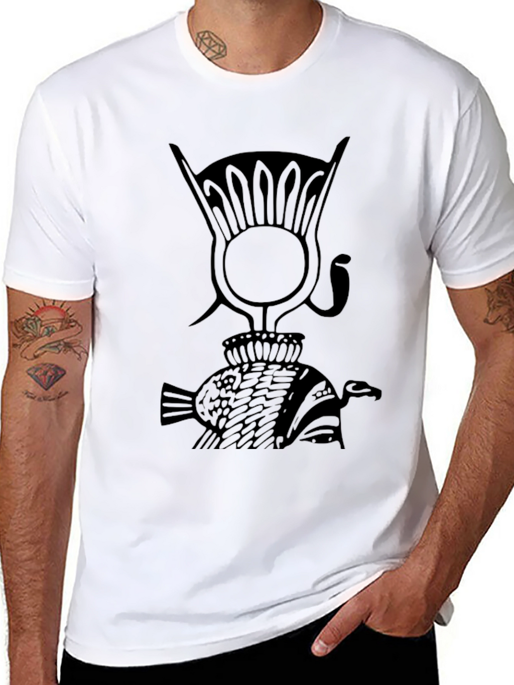 Egyptian Symbol Graphic Black T-Shirt