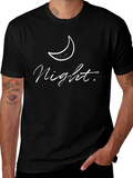 Night Moon Graphic Black T-Shirt