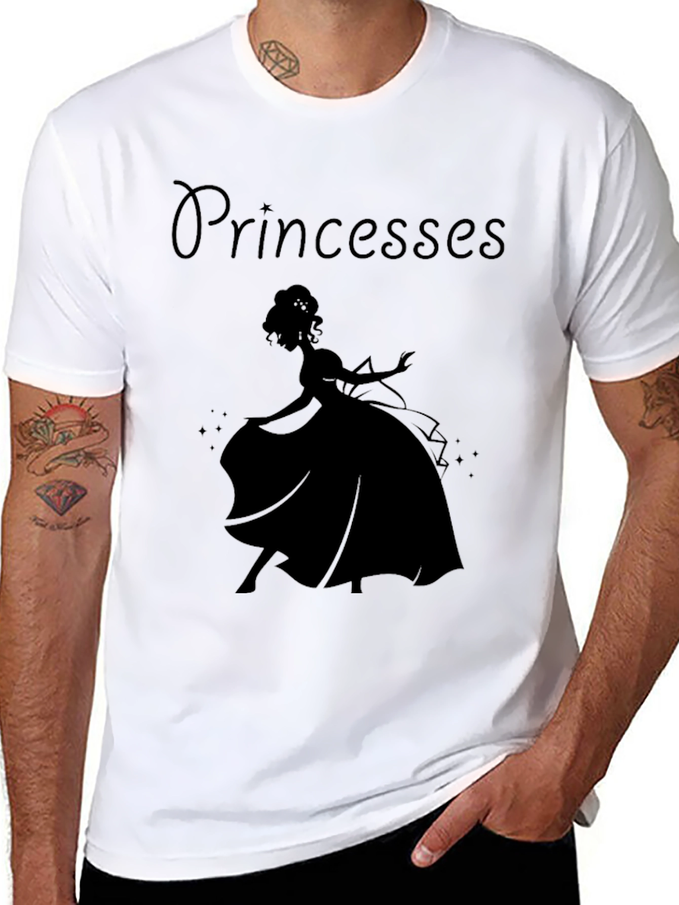 Princess Silhouette Black T-Shirt