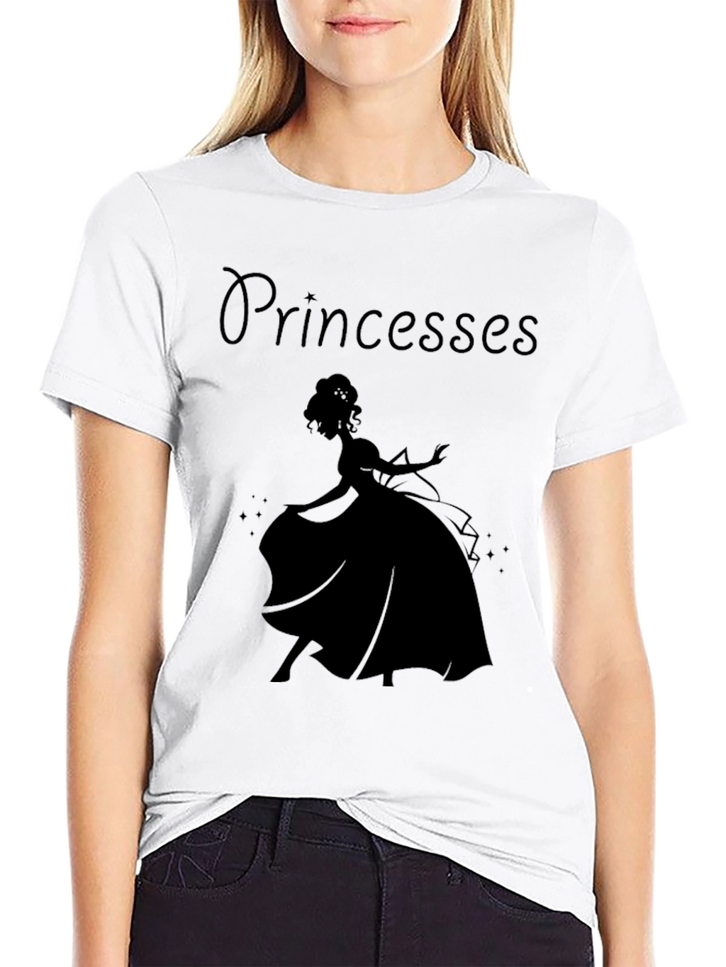 Princess Silhouette Black T-Shirt