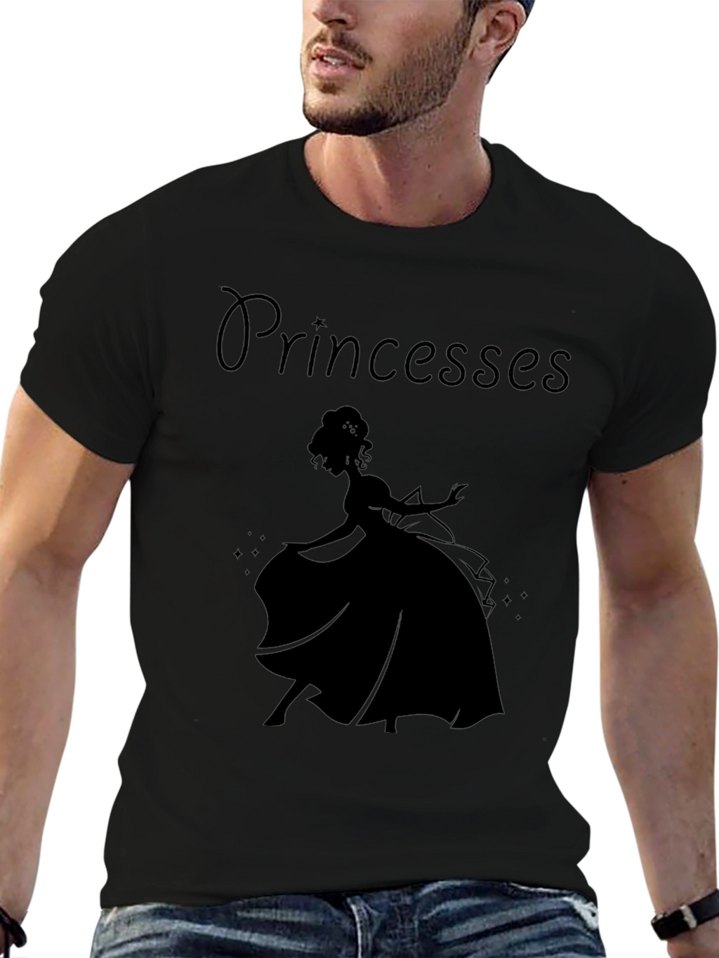Princess Silhouette Black T-Shirt