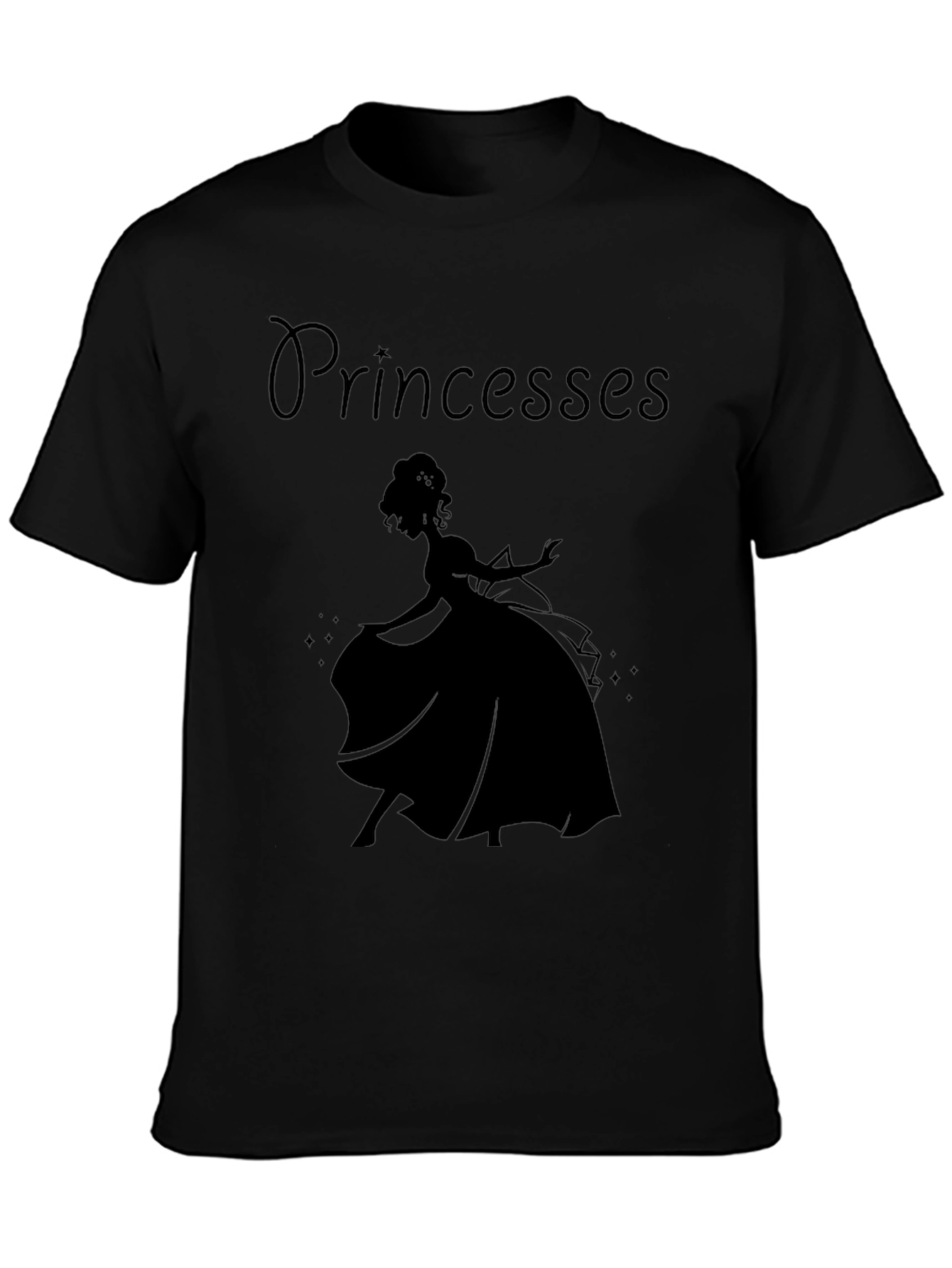 Princess Silhouette Black T-Shirt