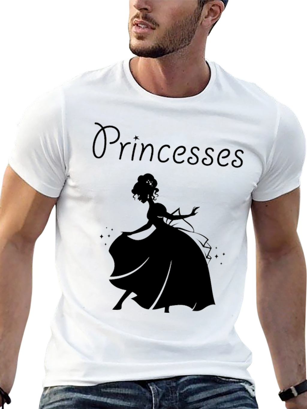 Princess Silhouette Black T-Shirt