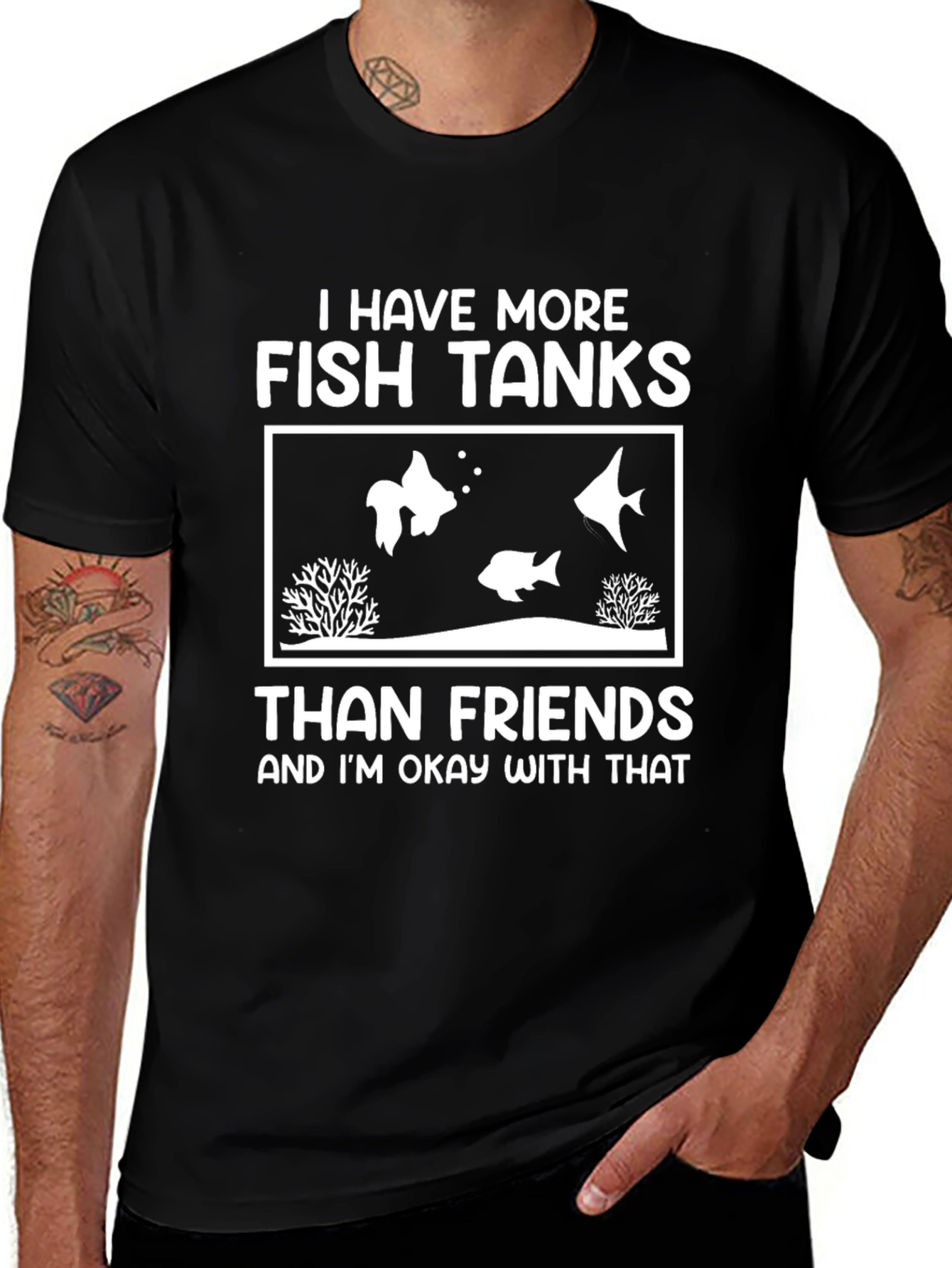 Funny Fish Tank Lover T-Shirt - More Tanks Than Friends Tee