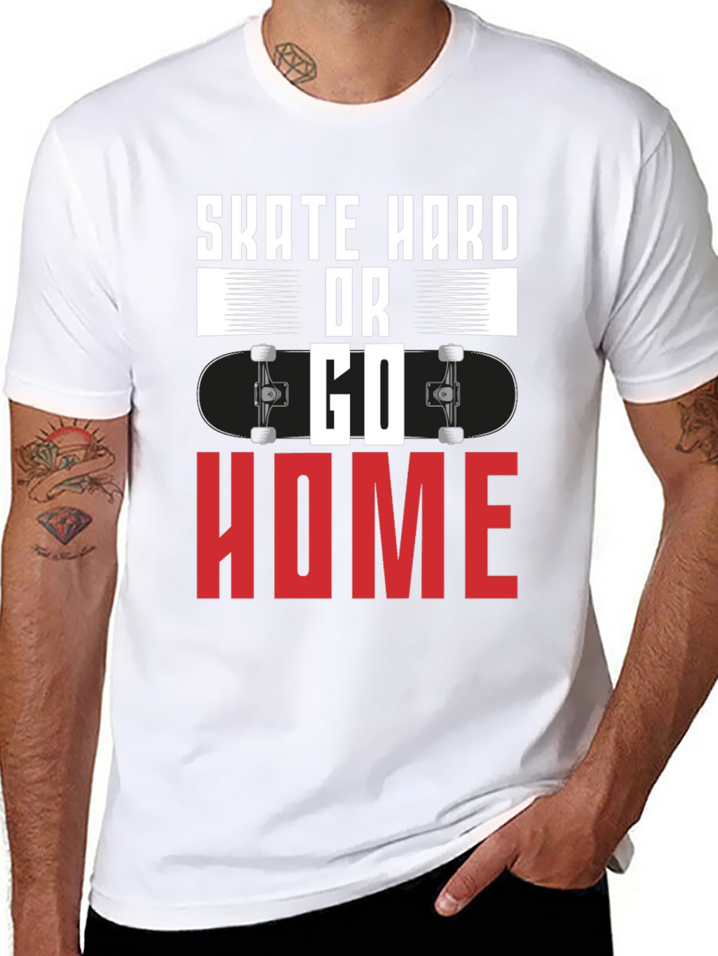 Skate Hard or Go Home Graphic Tee