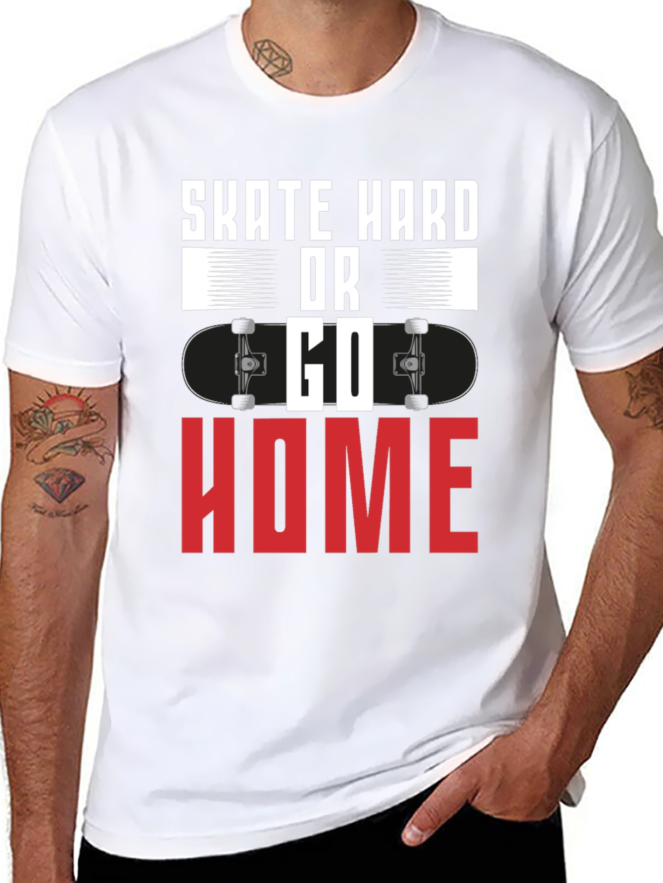 Skate Hard or Go Home Graphic Tee