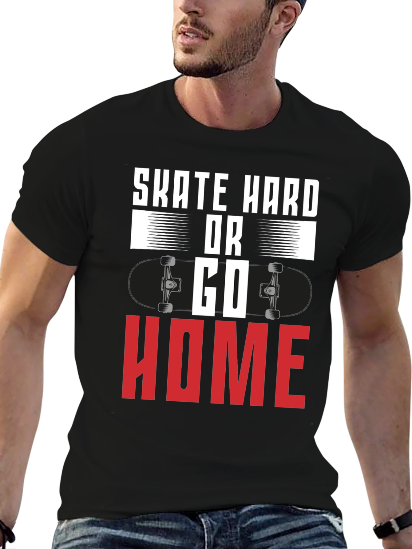 Skate Hard or Go Home Graphic Tee