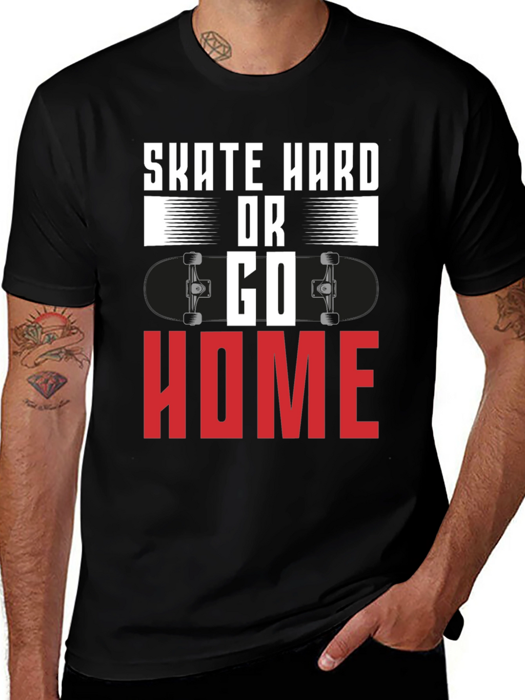 Skate Hard or Go Home Graphic Tee
