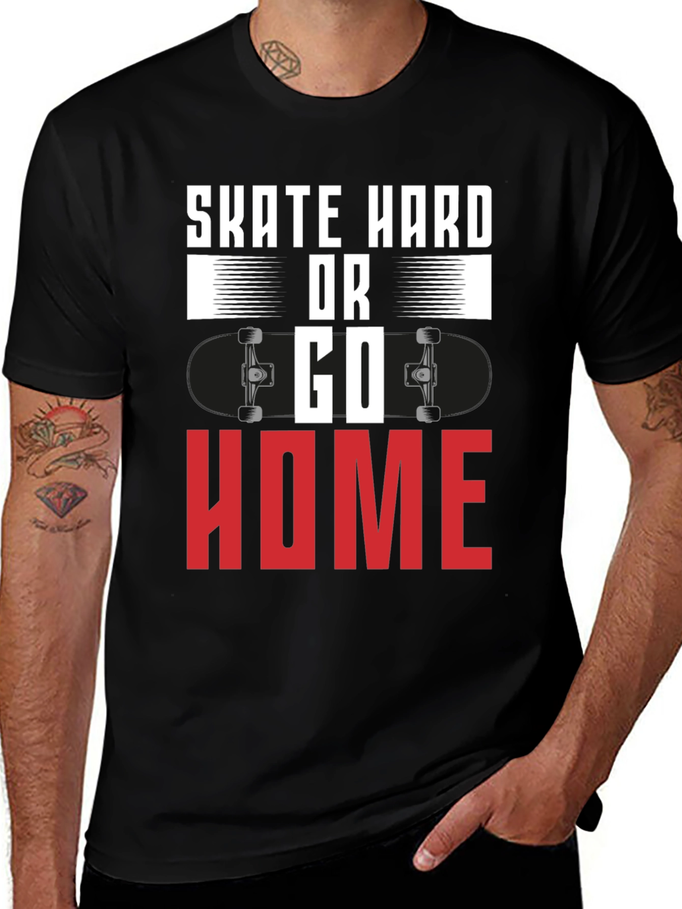 Skate Hard or Go Home Graphic Tee
