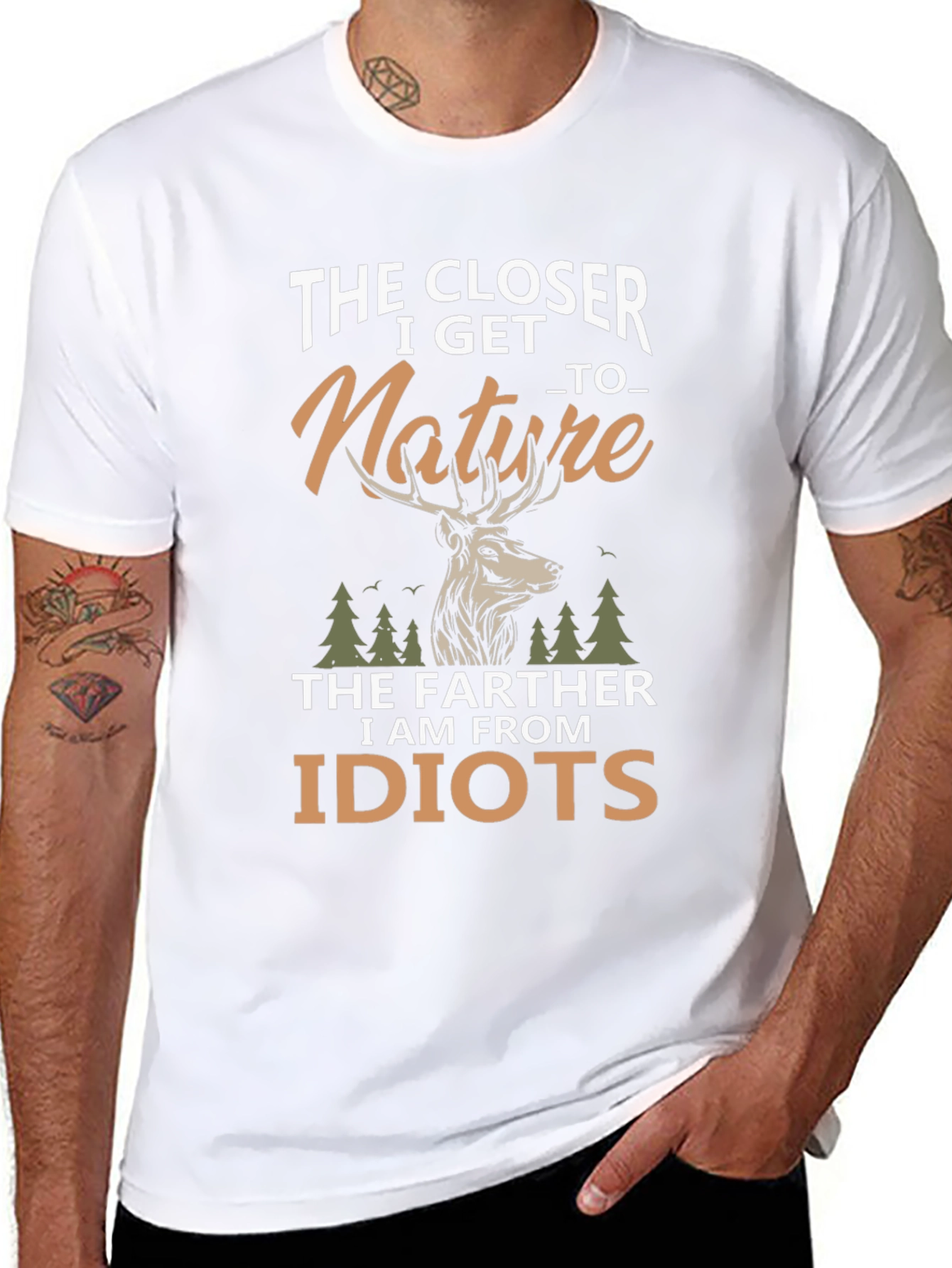 Nature Lover Graphic Tee - The Closer I Get