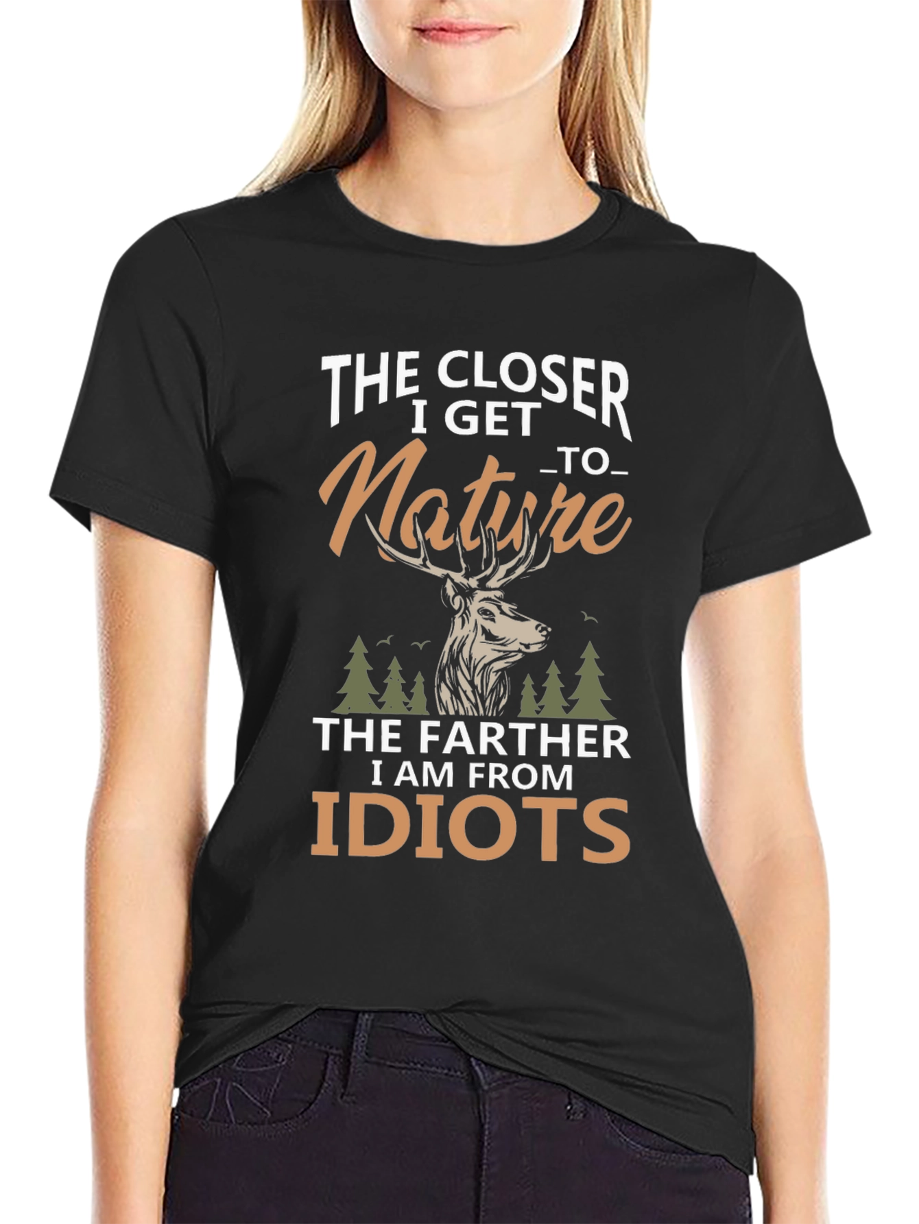Nature Lover Graphic Tee - The Closer I Get