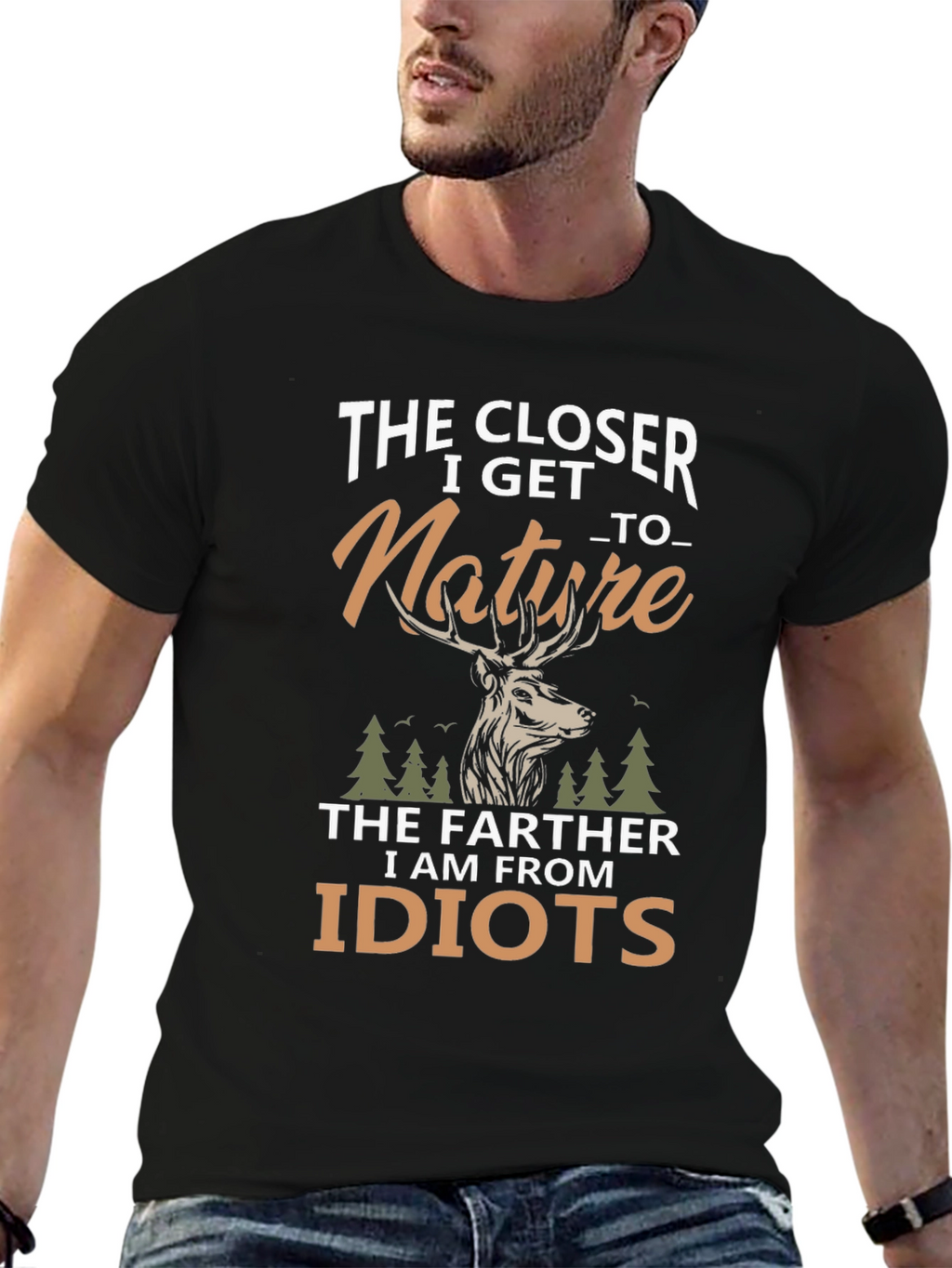 Nature Lover Graphic Tee - The Closer I Get