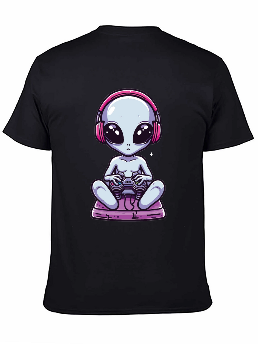Alien Gamer T-Shirt - Black Cotton Tee