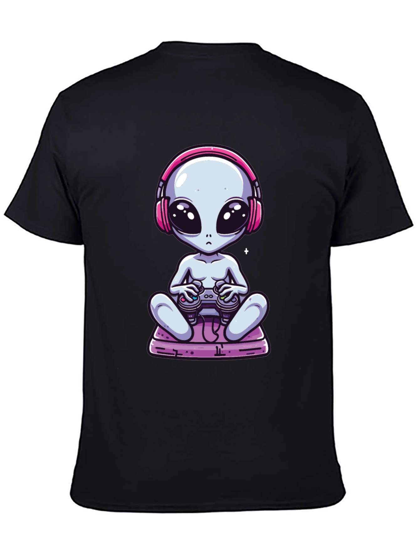 Alien Gamer T-Shirt - Black Cotton Tee