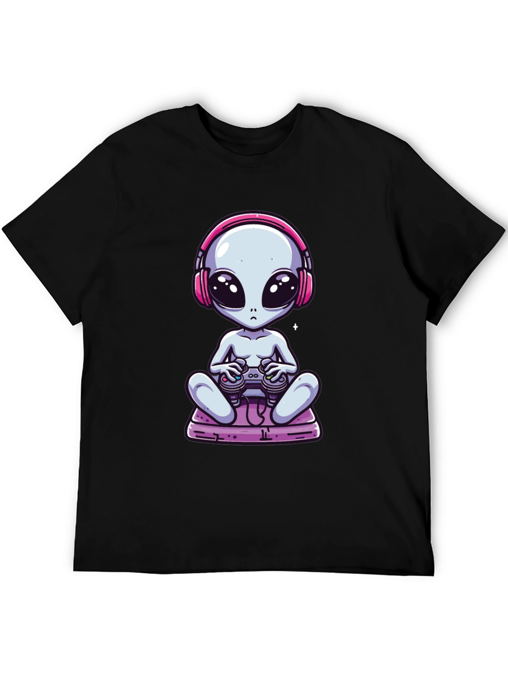 Alien Gamer T-Shirt - Black Cotton Tee