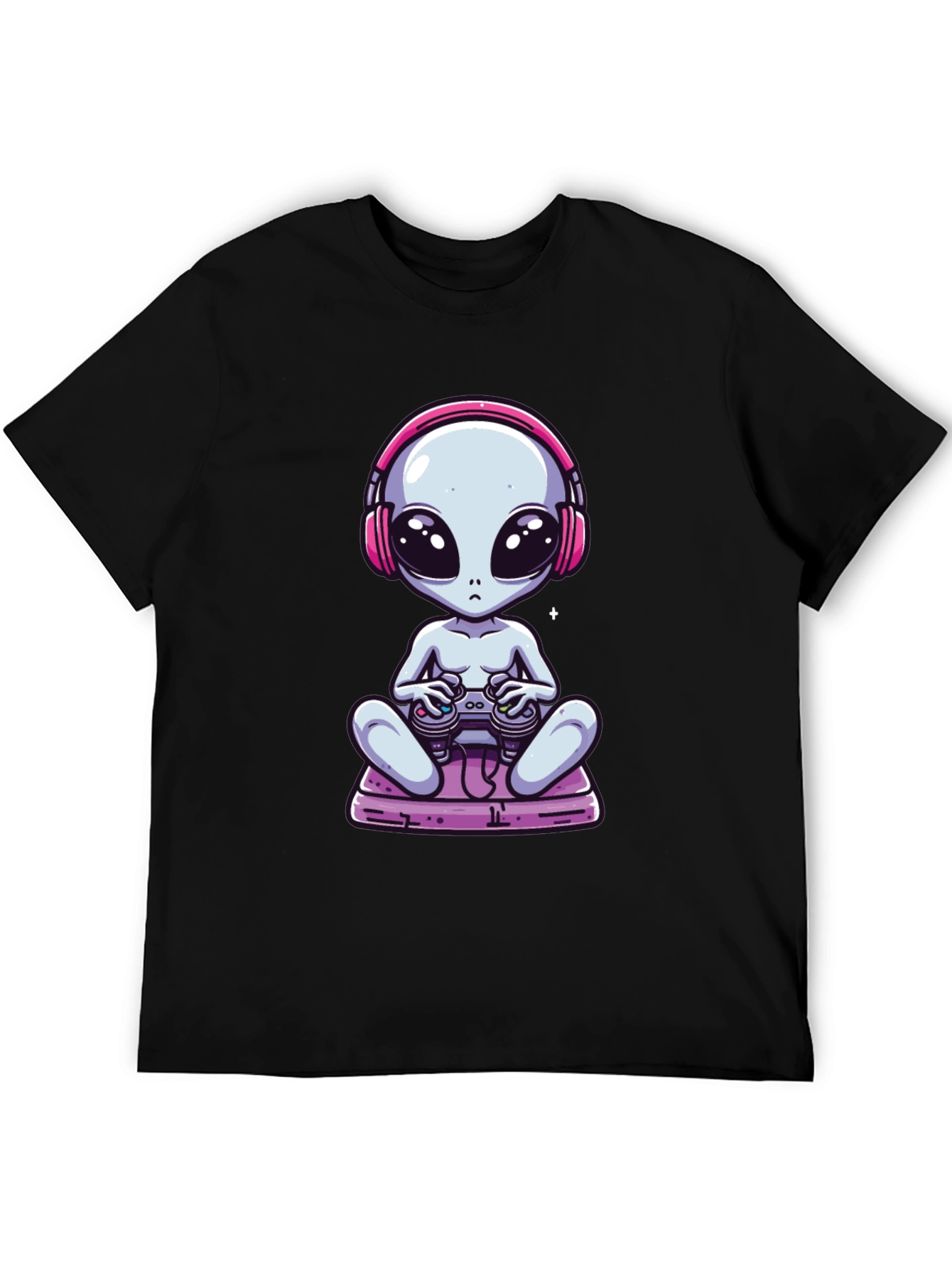 Alien Gamer T-Shirt - Black Cotton Tee