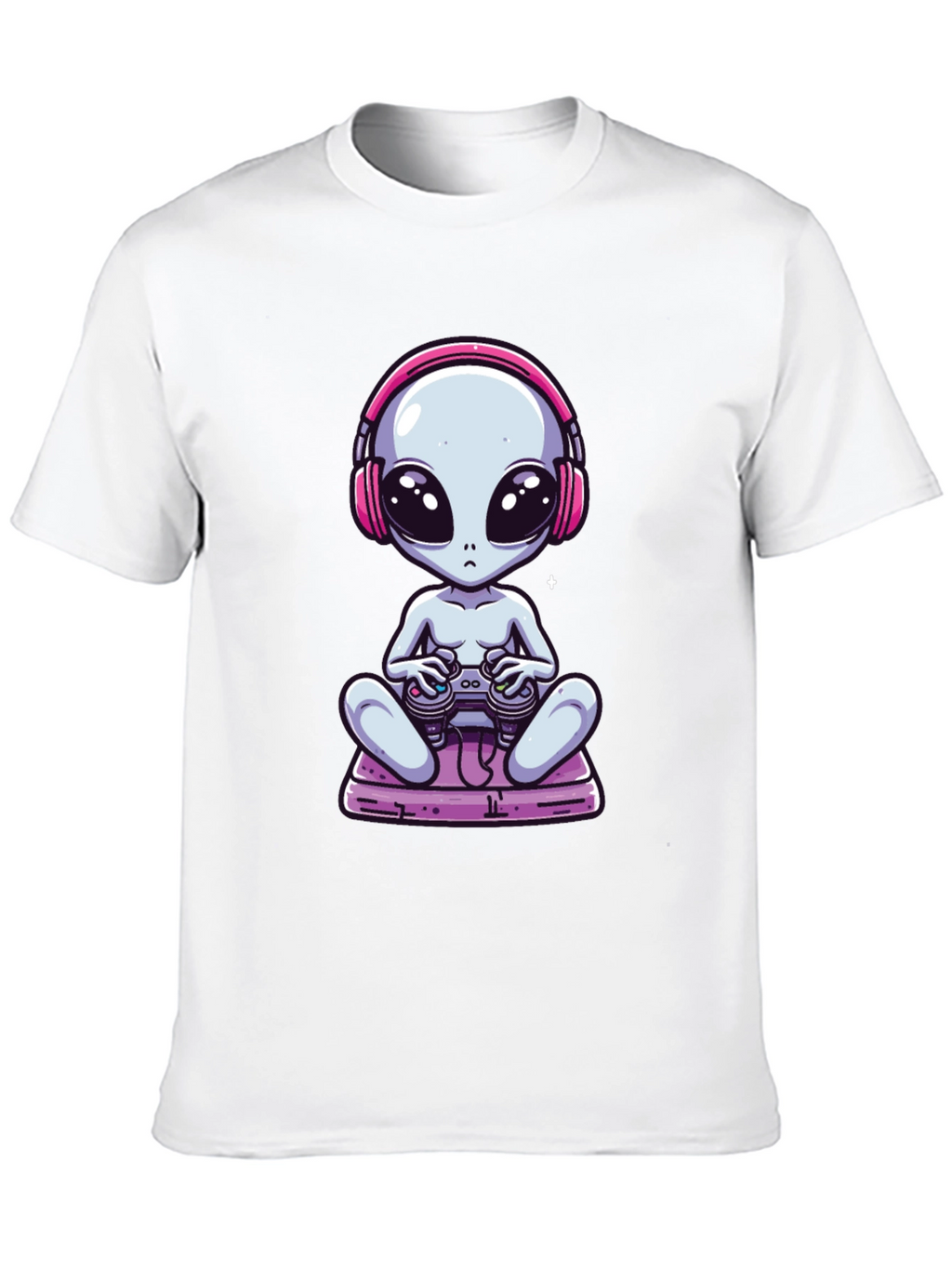 Alien Gamer T-Shirt - Black Cotton Tee