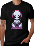 Alien Gamer T-Shirt - Black Cotton Tee