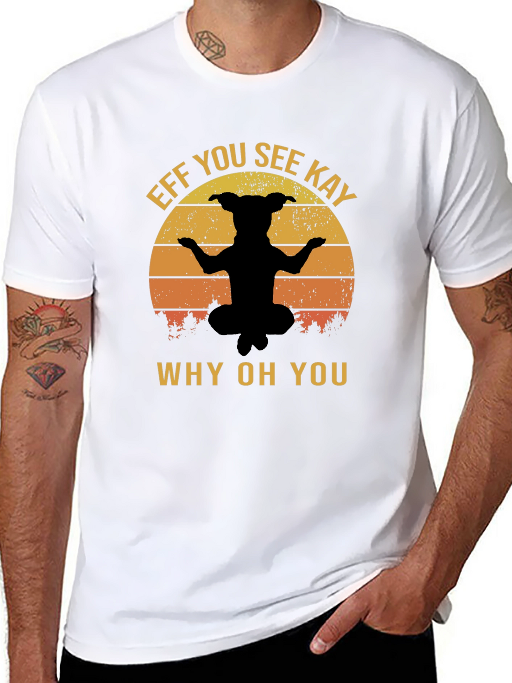 Eff You See Kay Dog Yoga Black T-Shirt