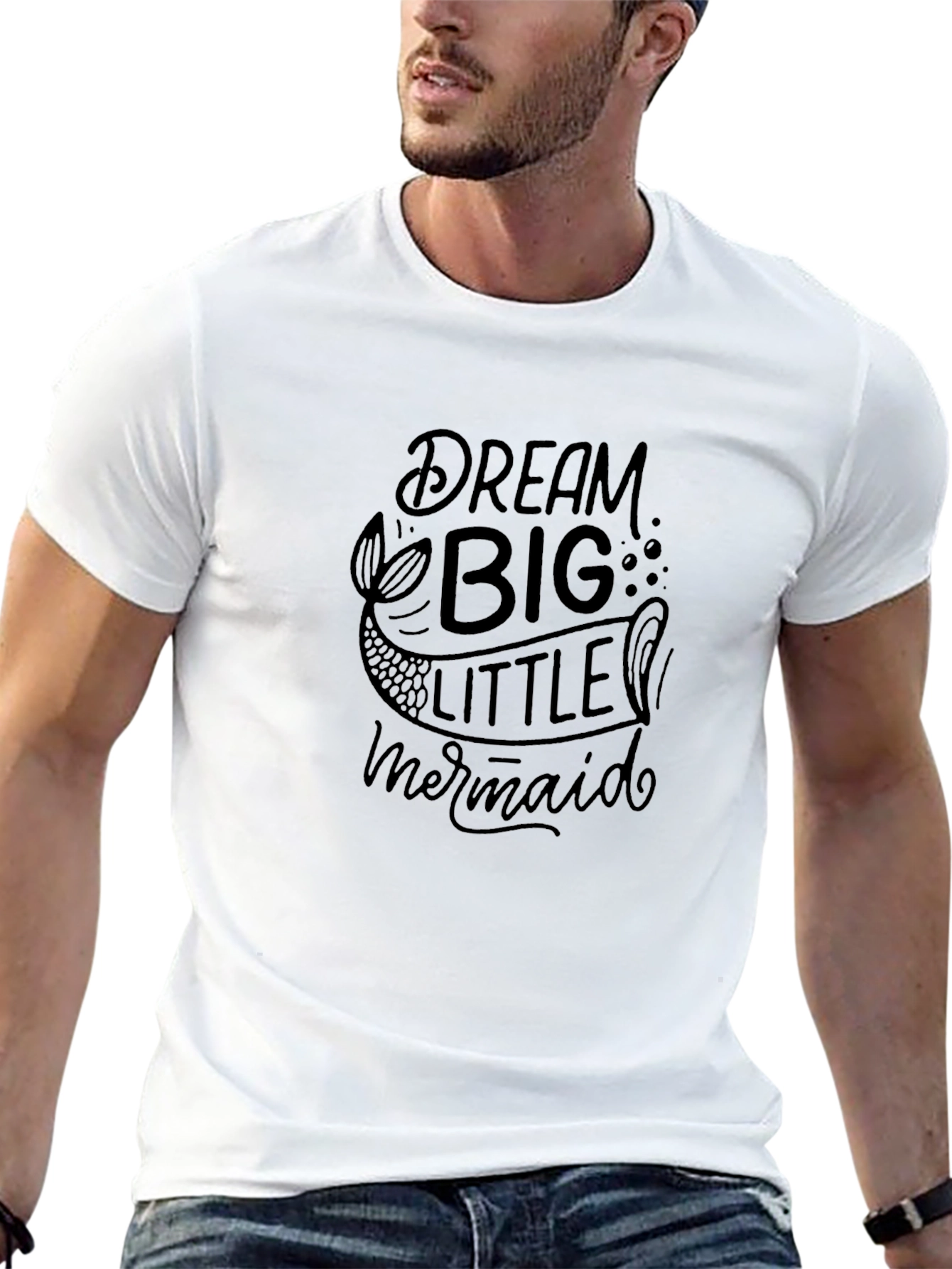 Dream Big Little Mermaid Black T-Shirt