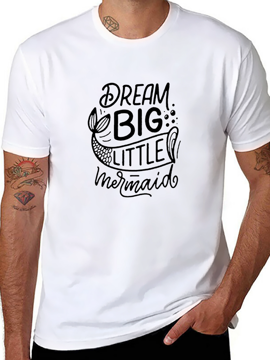 Dream Big Little Mermaid Black T-Shirt