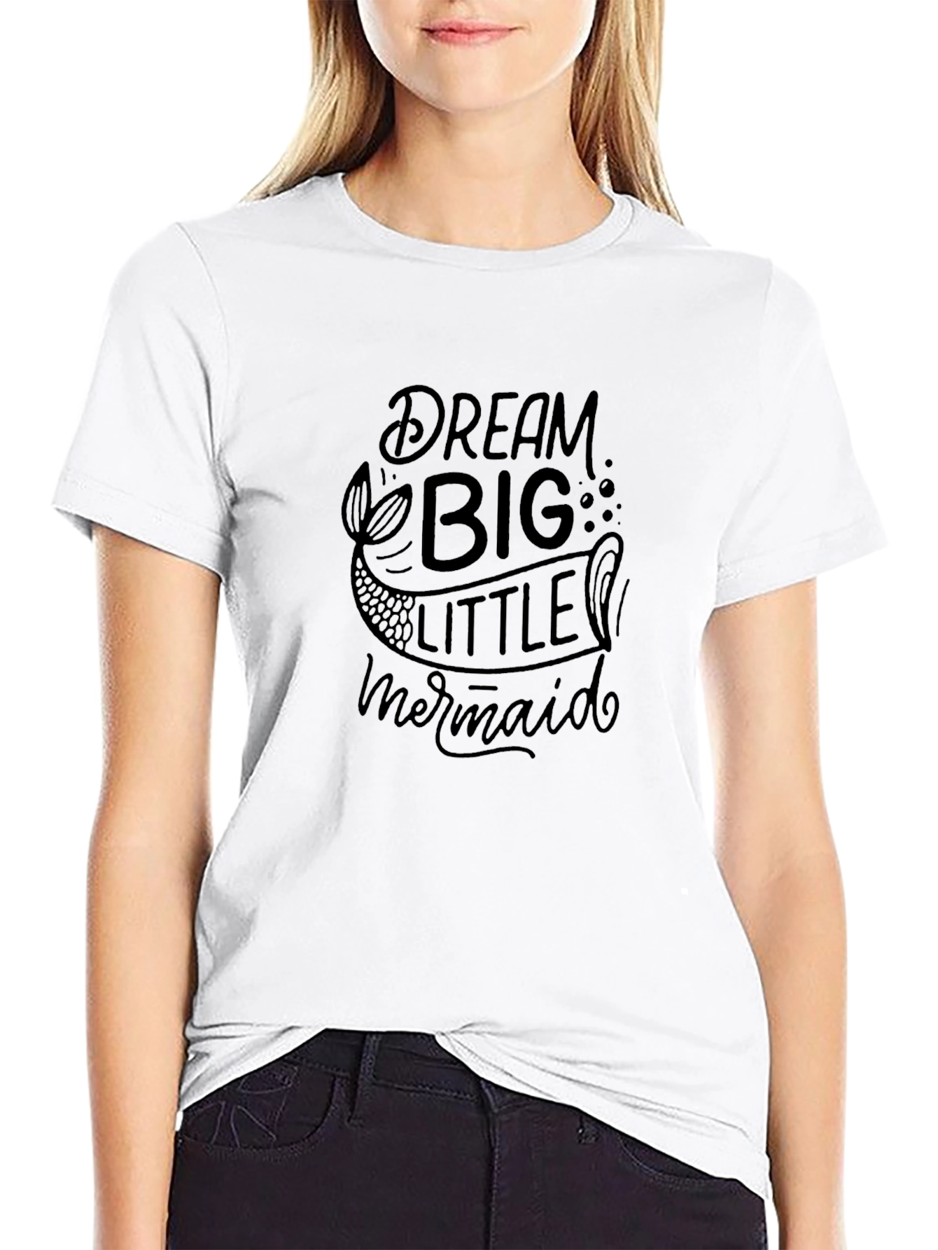 Dream Big Little Mermaid Black T-Shirt