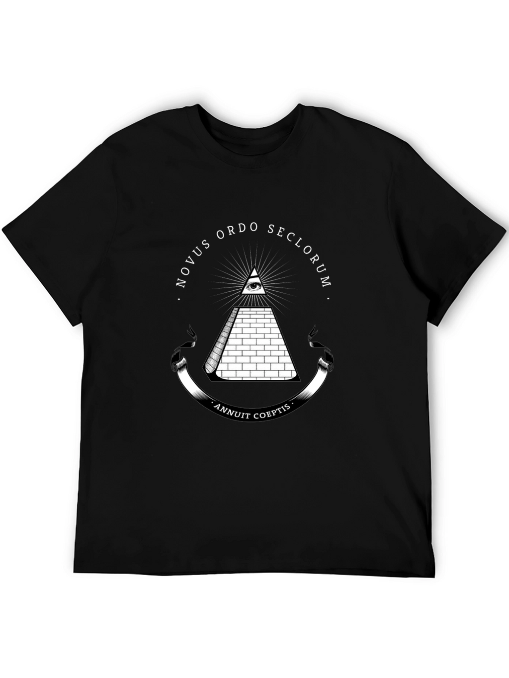 All-Seeing Eye Pyramid Graphic Tee - Black