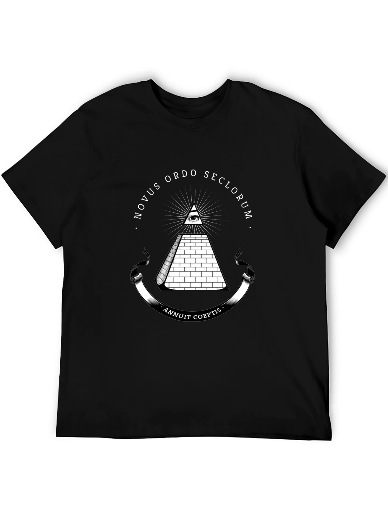 All-Seeing Eye Pyramid Graphic Tee - Black